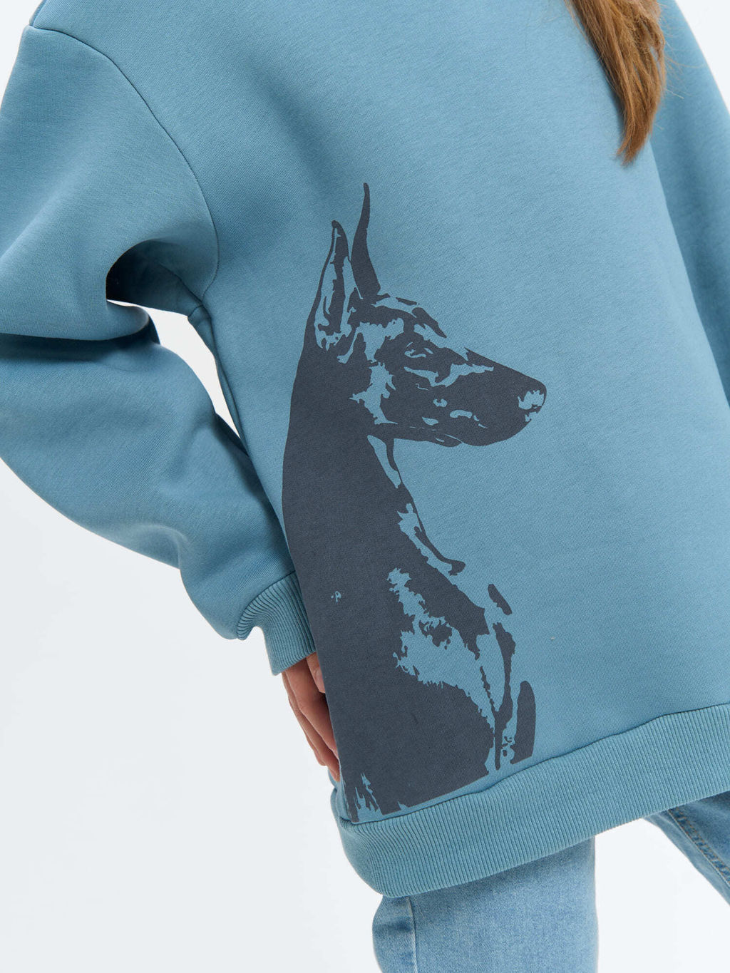 Худи Деним с принтом утепленное 7+ - Bungly фото 7