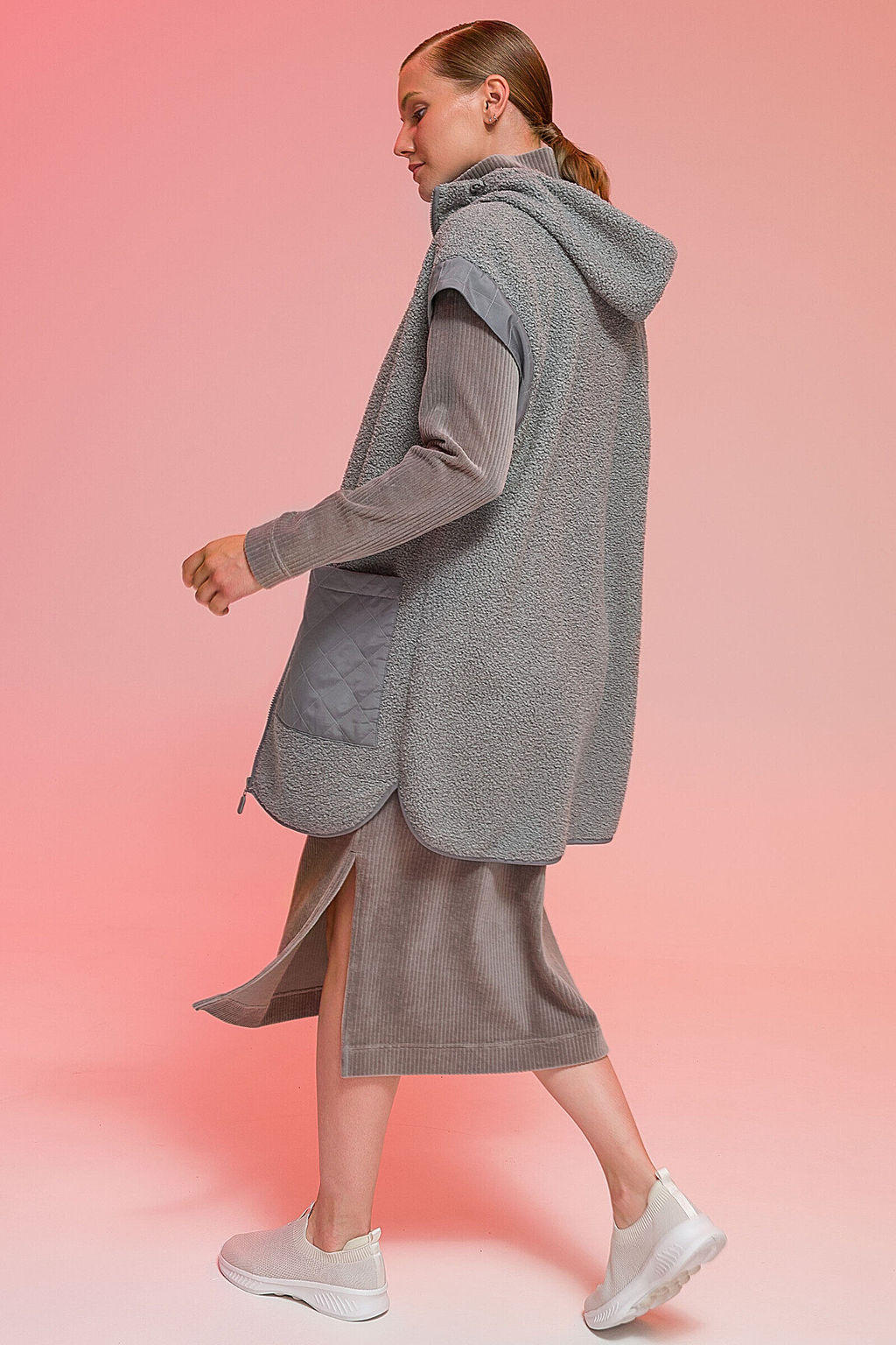 PELICAN, жилет женский, Серый  фото 4