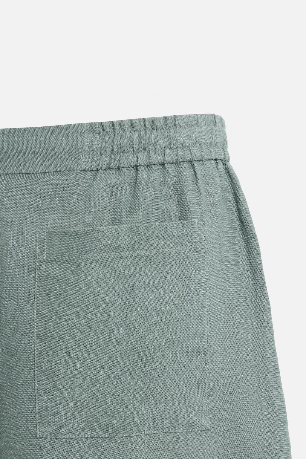 100% LINEN REGULAR FIT BERMUDA SHORTS - Zara фото 10