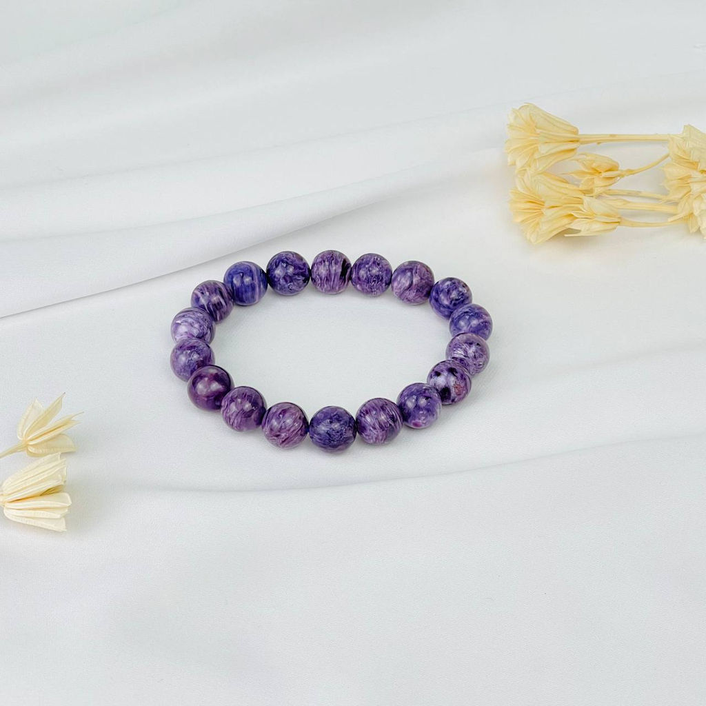 Браслет из Чароита 18,5 см - Радуга самоцветов фото 3