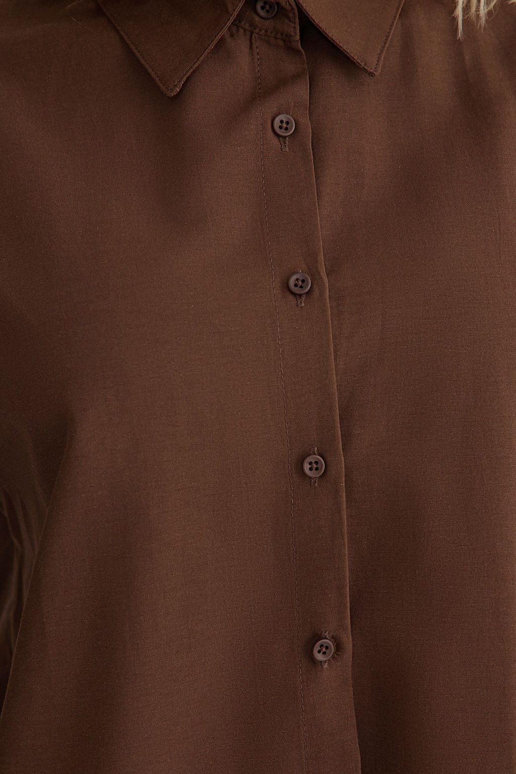 TRENDYOLMILLA Kahverengi Regular Normal Kal?p Dokuma Gomlek TWOSS25GO00095 фото 8