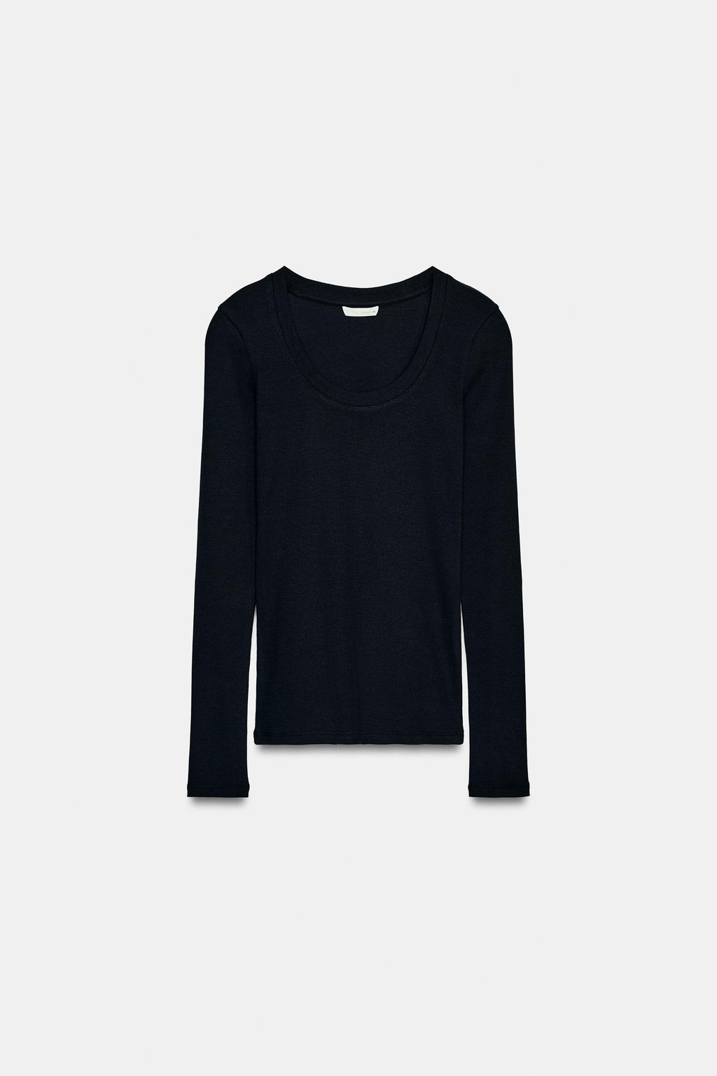 CAMISETA RIB MANGA LARGA / Carb?n - Zara фото 4