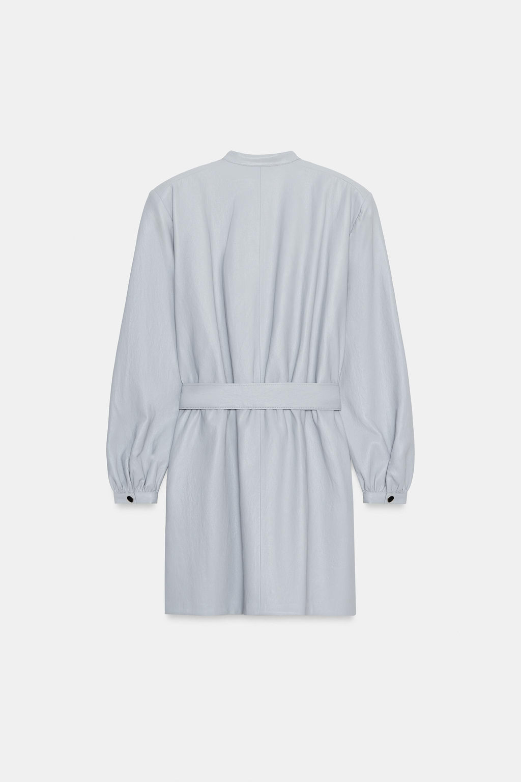 VESTIDO CORTO EFECTO PIEL CINTUR?N / Azul - Zara фото 9