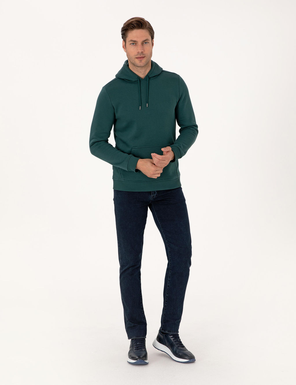 Z_mr_t 2 _plik Regular Fit __i Polarl_ Kap__onlu Basic Sweatshirt