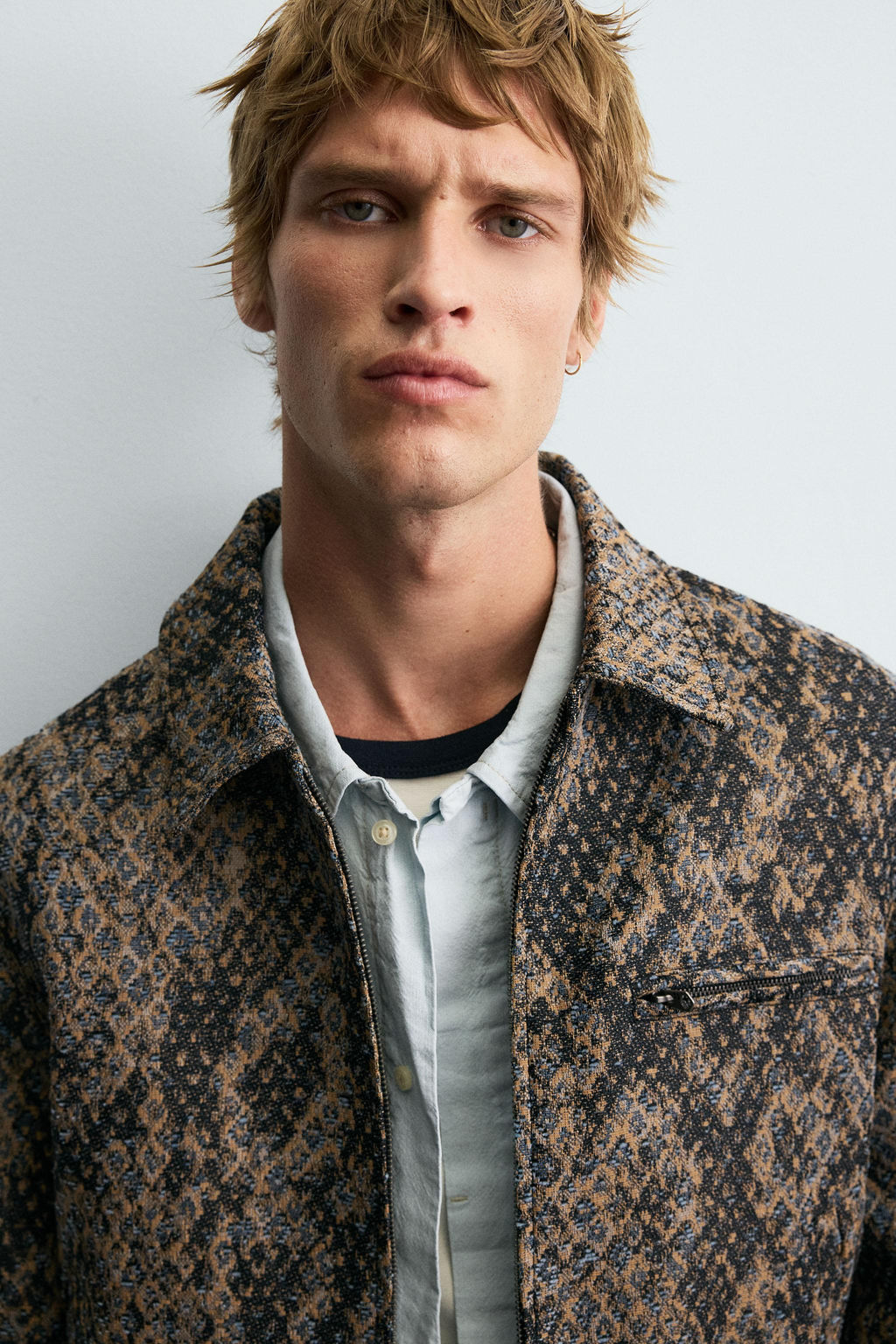 JACQUARD TEXTURED JACKET - Zara фото 6