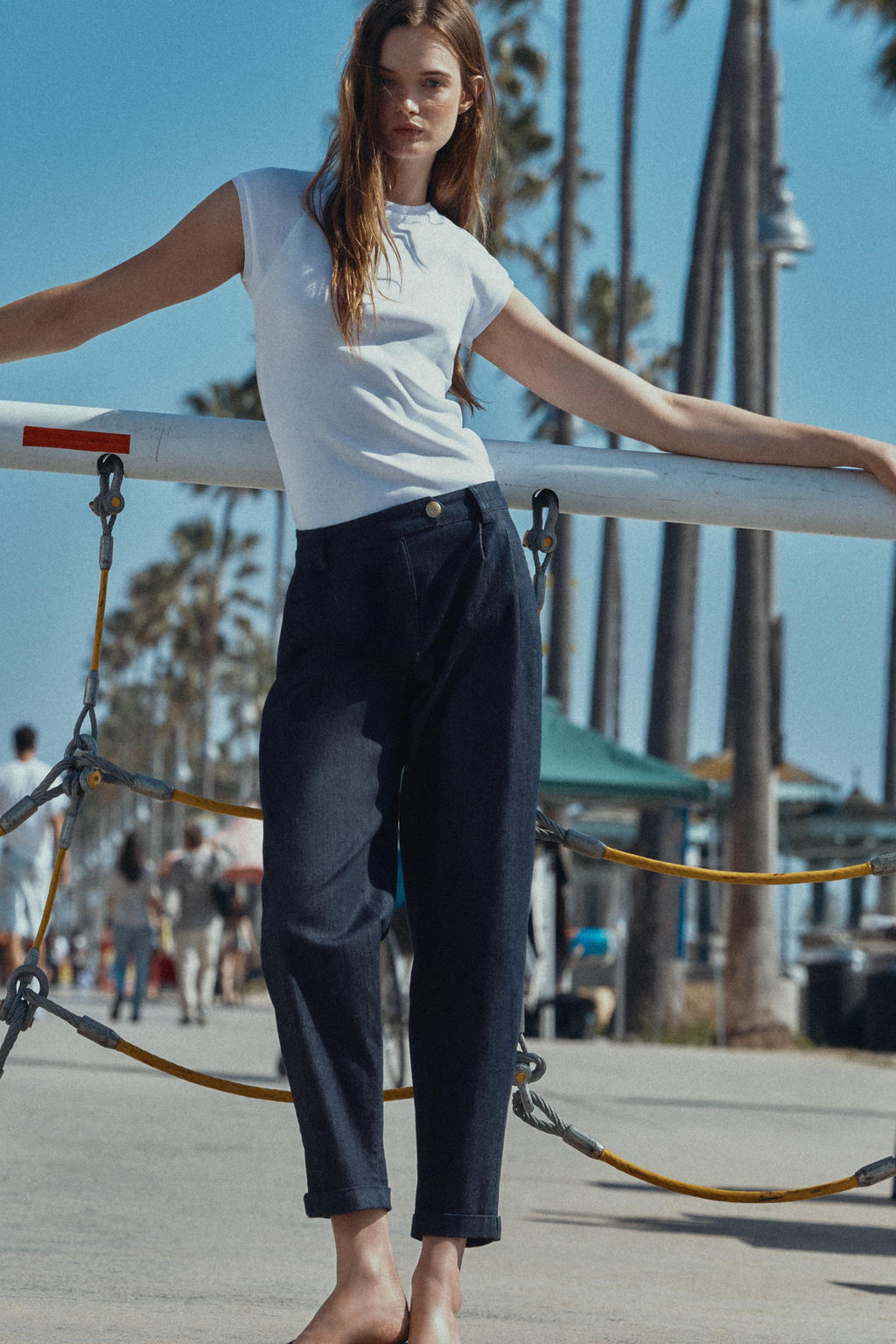 PANTAL?N CHINO BAJO VUELTA / ?ndigo - Zara фото 3