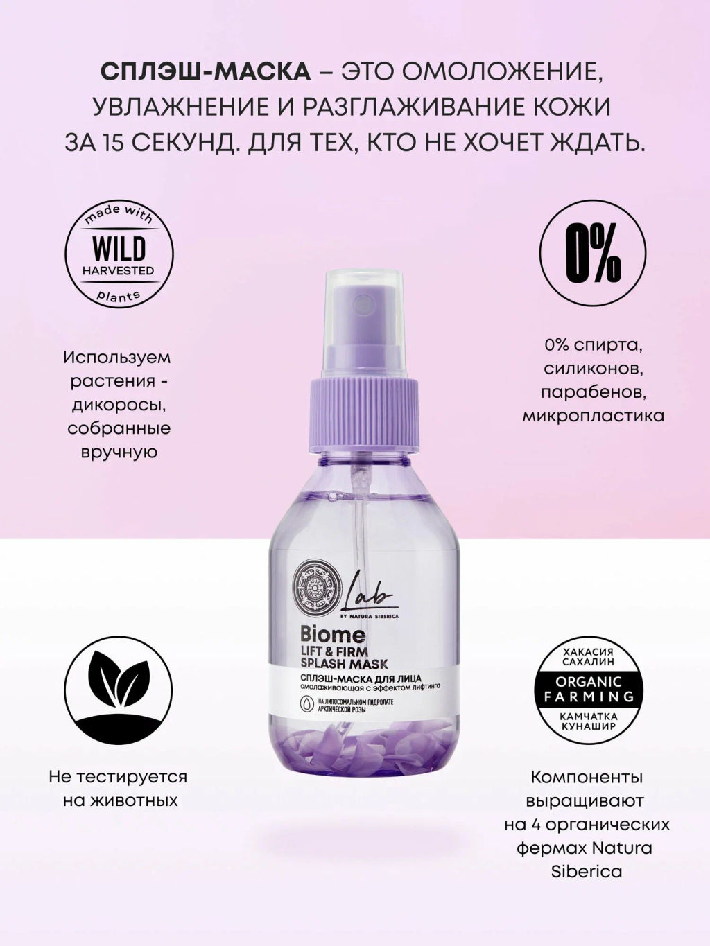 "NS" LAB Biome Сплэш-маска для лица "Lift & Firm" 100 мл