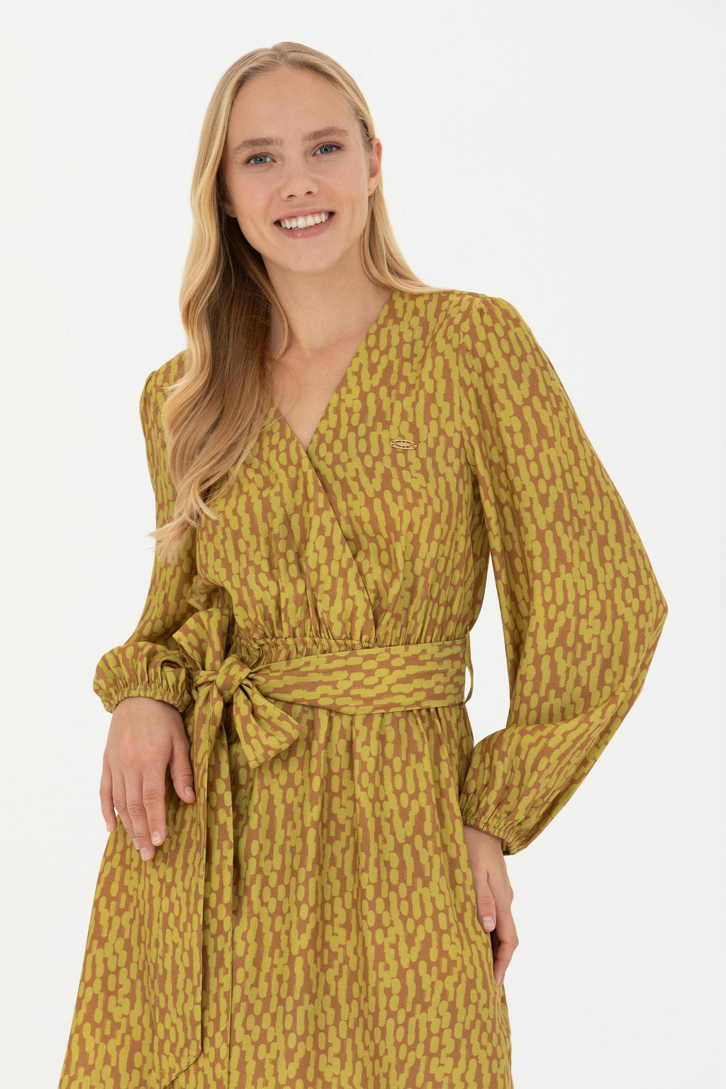 Kad_n Neon Sar_ Dokuma Elbise - U.s. polo assn фото 2