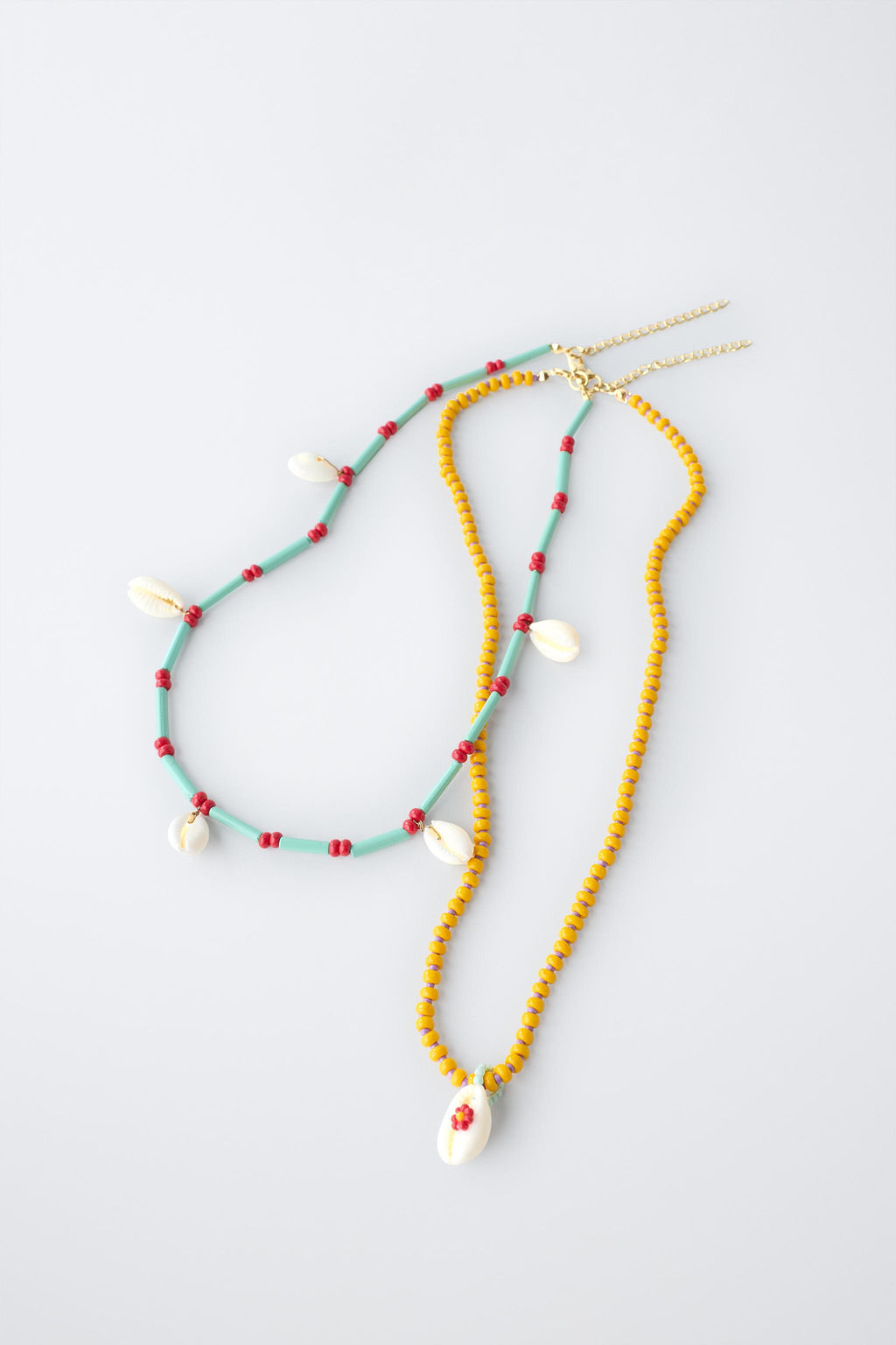 PACK DOS COLLARES ABALORIOS Y CONCHAS / Turquesa - Zara фото 2