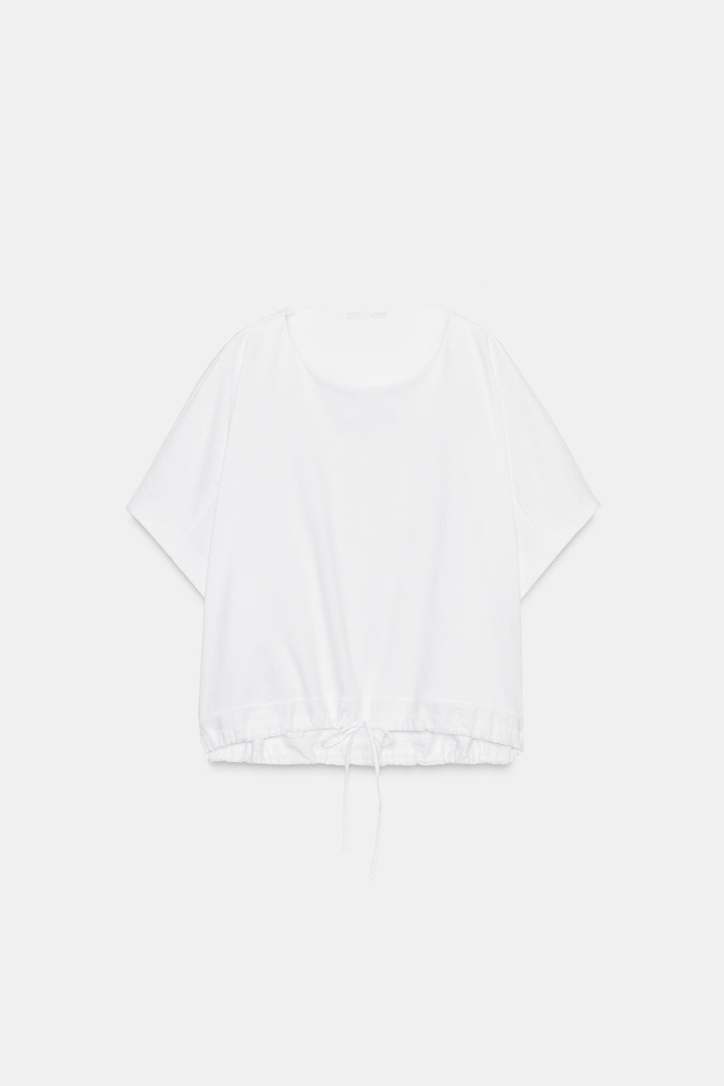 COTTON T-SHIRT WITH TIES - Zara фото 9