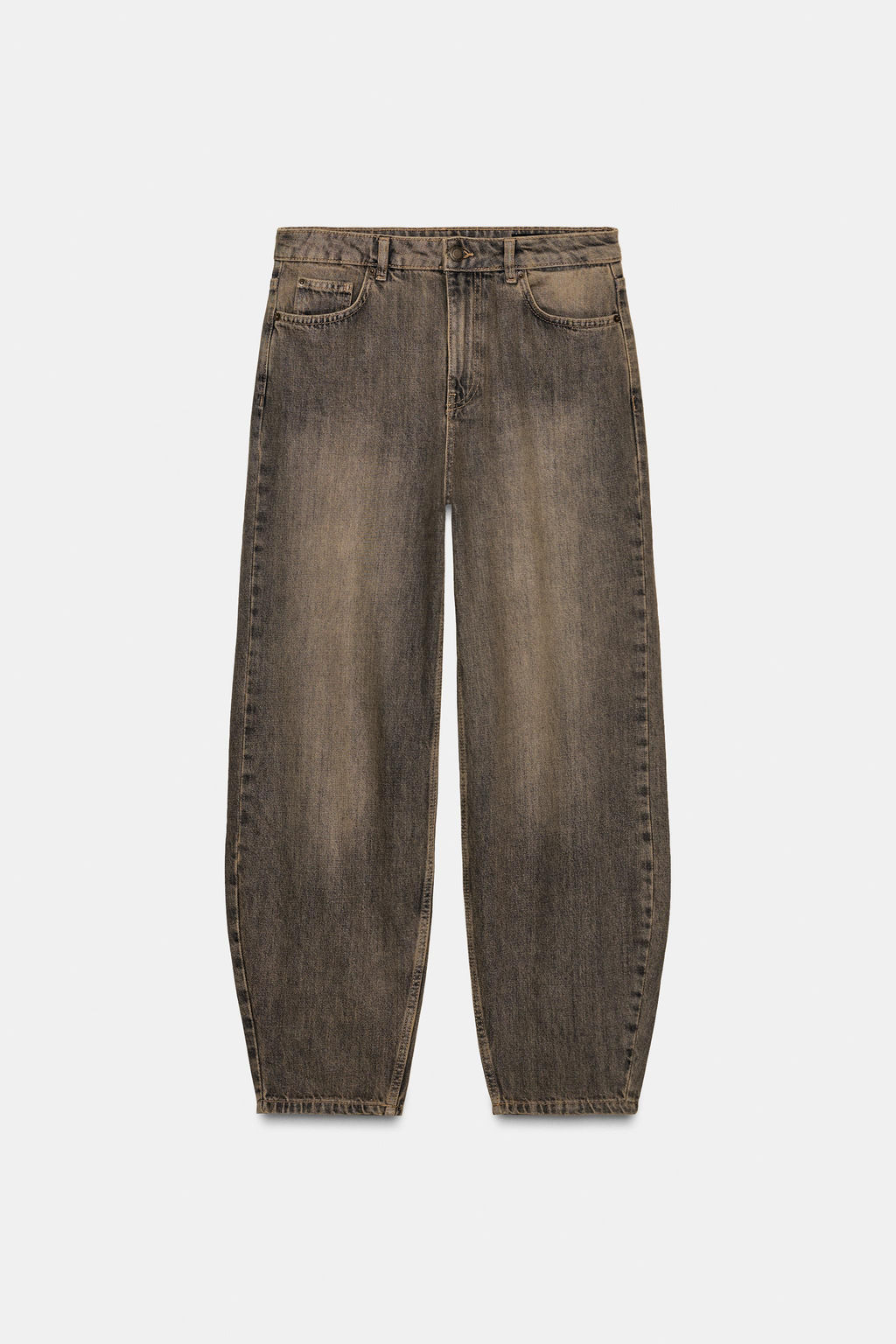ZW COLLECTION MID-WAIST BARREL JEANS - Zara фото 6