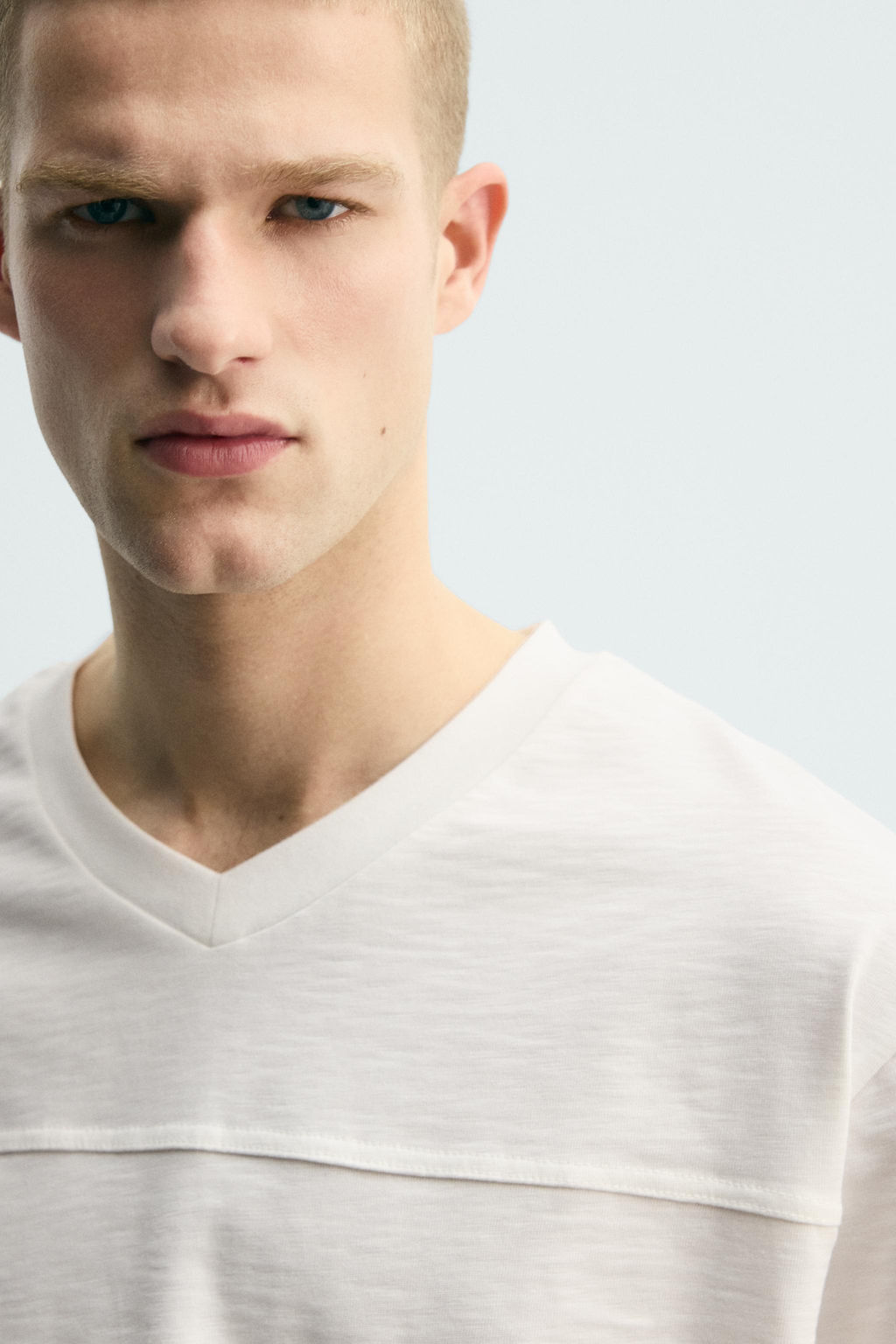 CAMISETA RELAXED FIT ESTRUCTURA FLAM? / Blanco - Zara фото 6