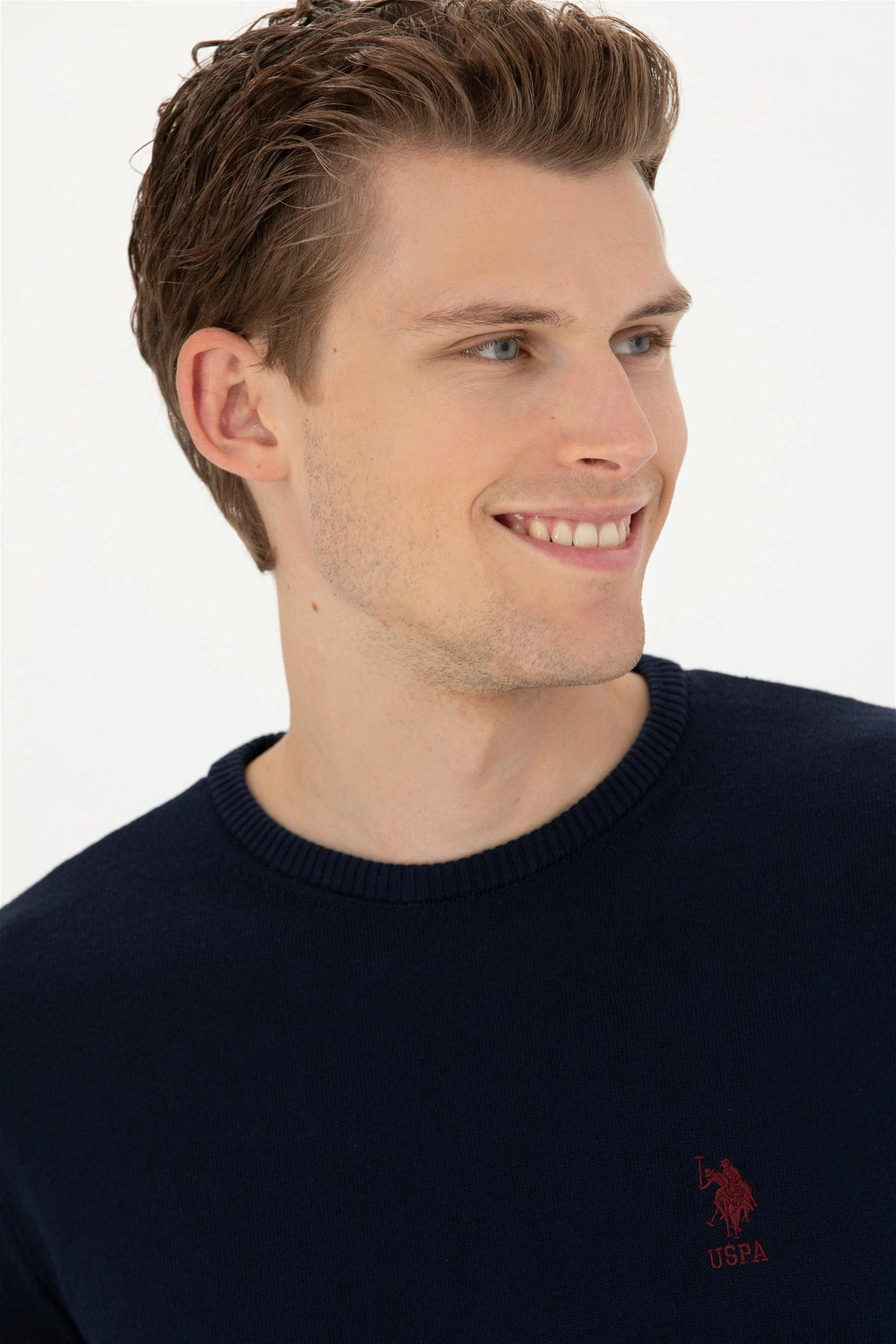 Мужской темно-синий базовый свитер - U.s. polo assn фото 2