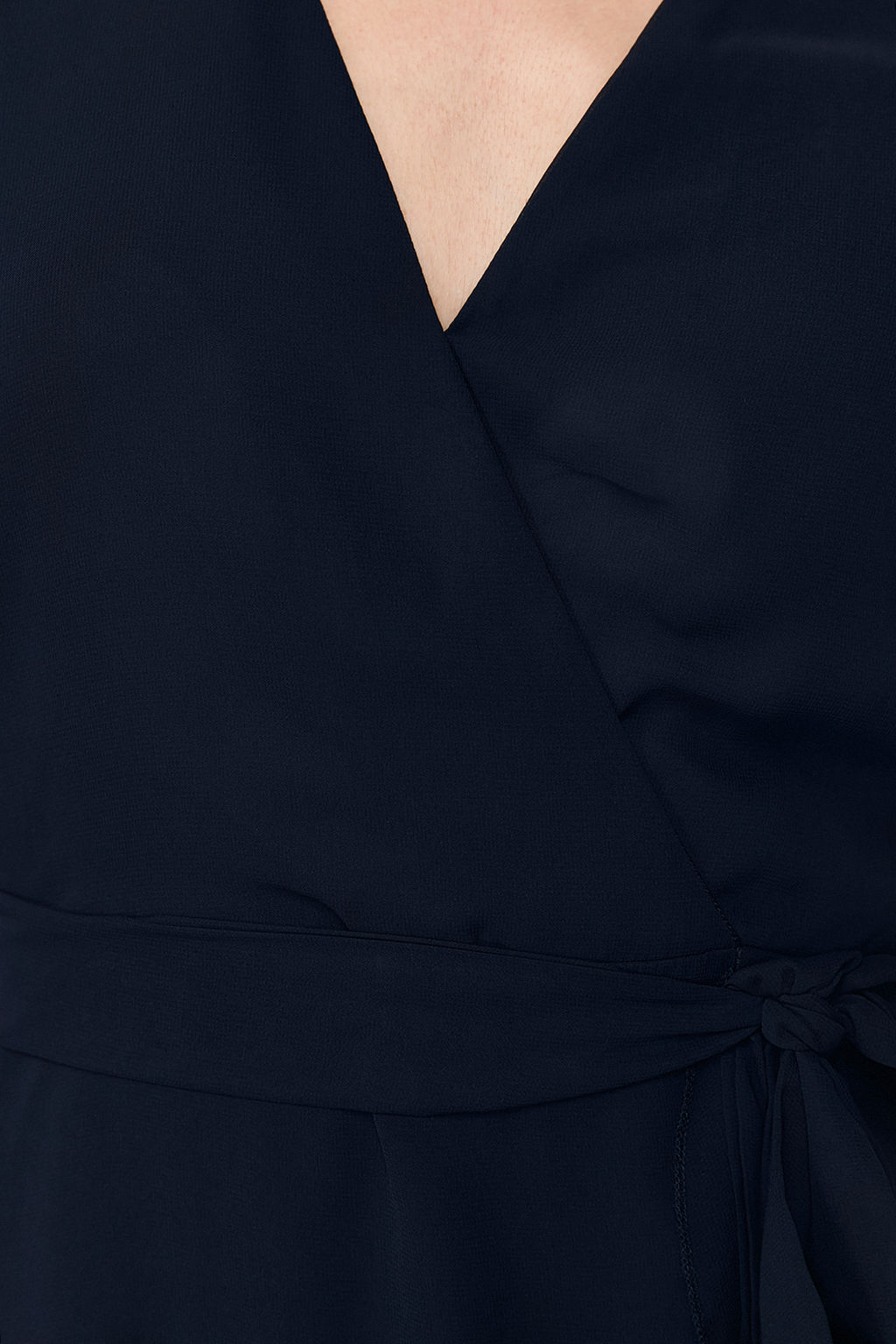 Lacivert Kruvaze Etegi F?rf?r Detayl? Sifon Astarl? Mini Dokuma Elbise TWOSS24EL00742 - Trendyolmilla фото 5