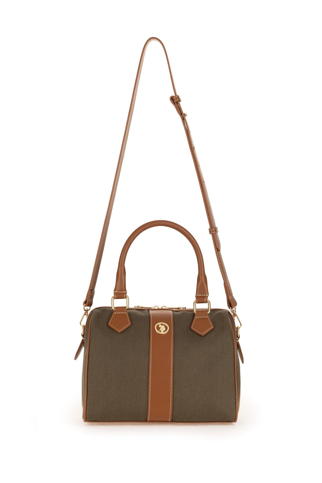 Женская сумка через плечо из парусины цвета хаки Неожиданная скидка в корзине - U.s. polo assn фото 6