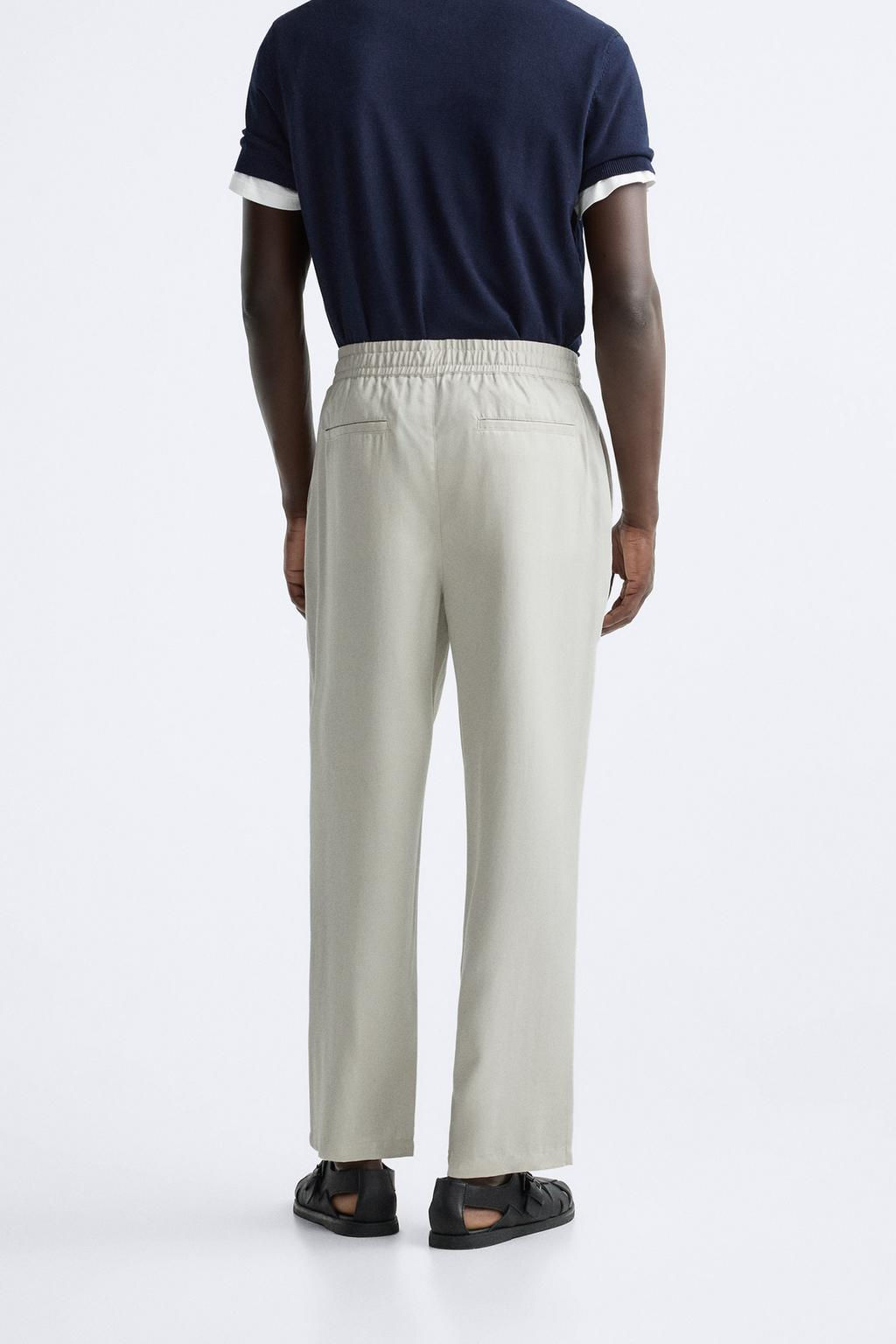 LYOCELL JOGGER WAIST TROUSERS - Zara фото 14