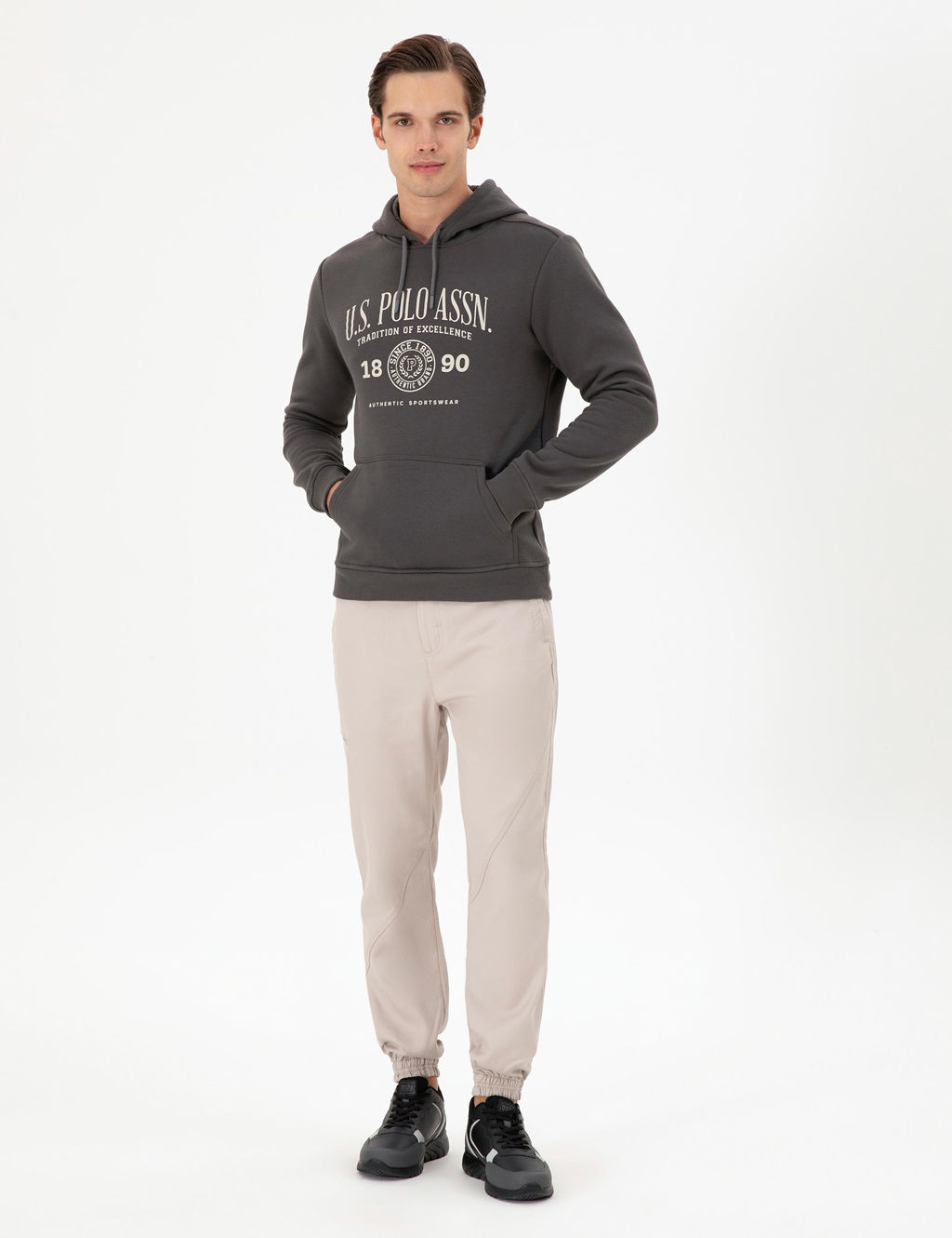 Мужской свитшот антрацитового цвета Неожиданная скидка в корзине - U.s. polo assn фото 4