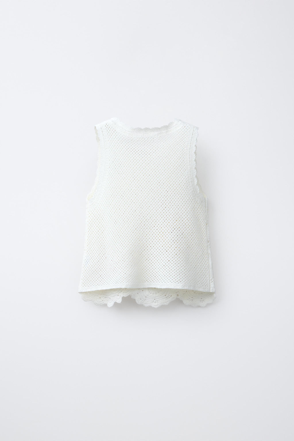 TOP PUNTO CROCHET FLORES / Crudo - Zara фото 2