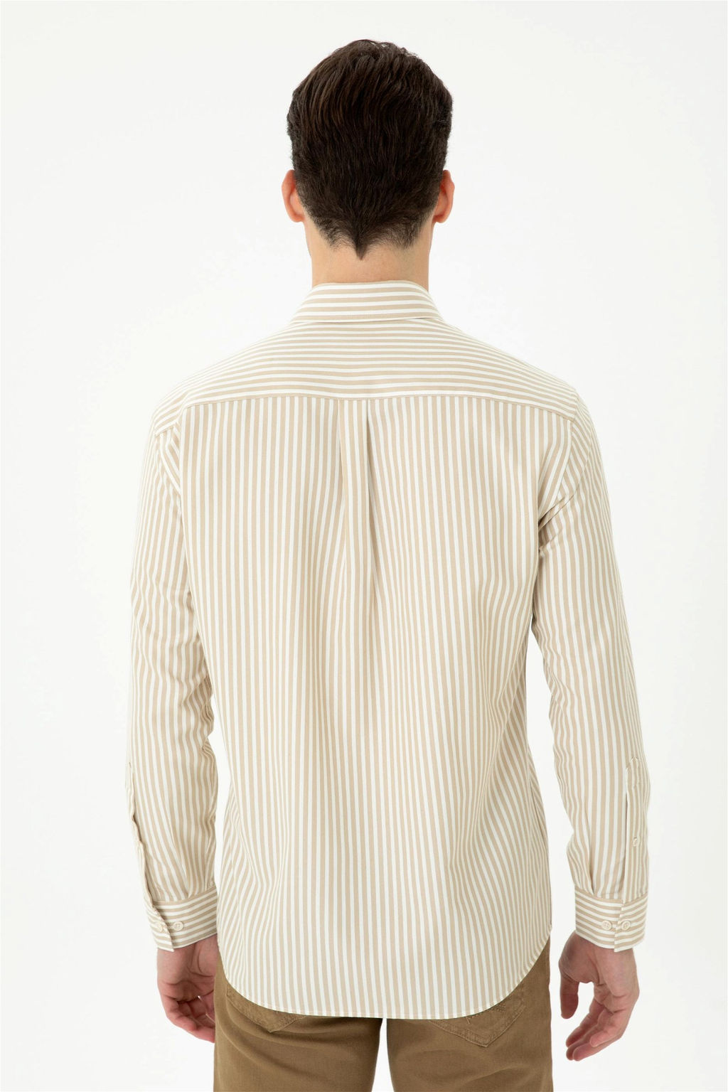 U. S. Polo Assn Мужская рубашка с длинным рукавом Stone - U.s. polo assn фото 5