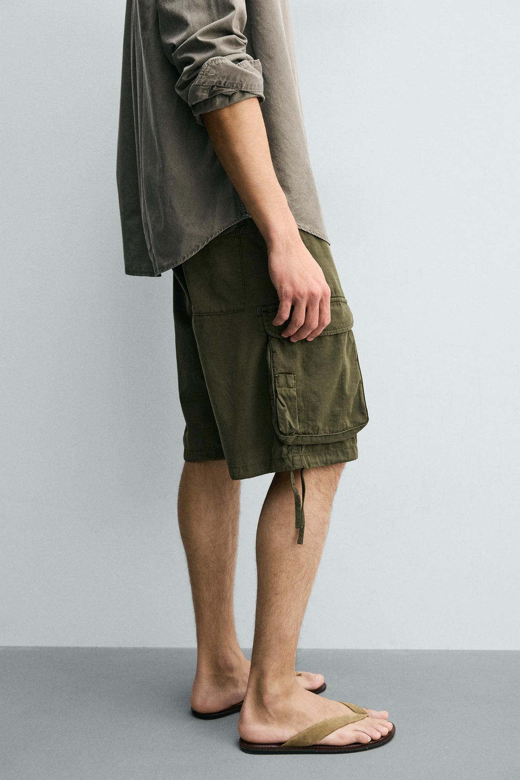 BERMUDA CARGO RELAXED FIT / Khaki - Zara фото 5