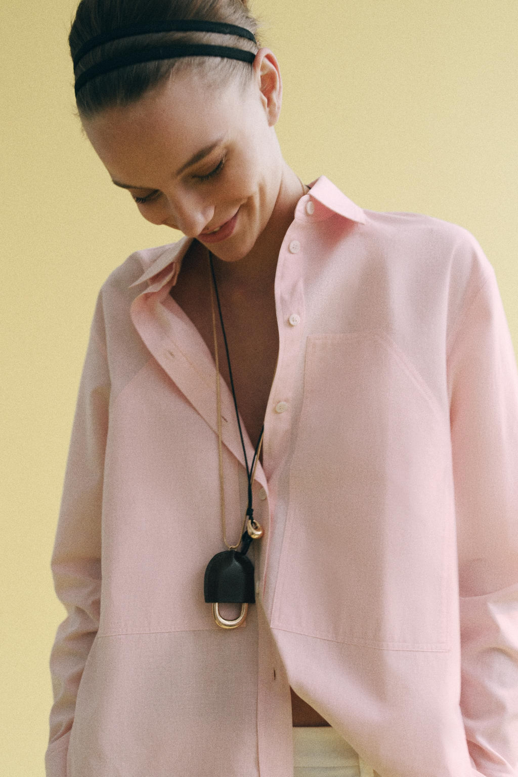 CAMISA RAYAS CUELLO DESMONTABLE ZW COLLECTION / Rosa / Blanco - Zara фото 4