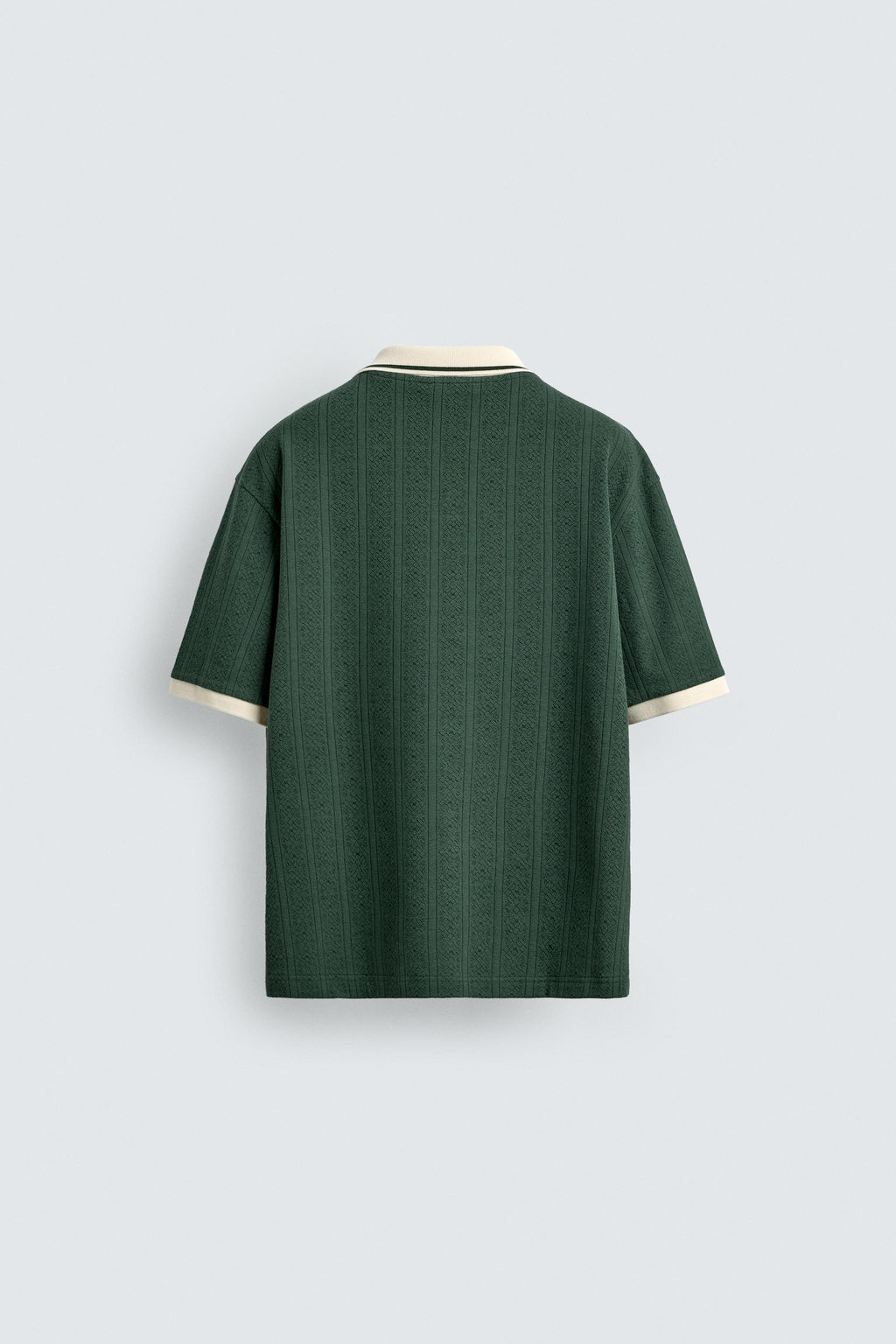 POLO JACQUARD VERTICAL BORDADO / Verde - Zara фото 8