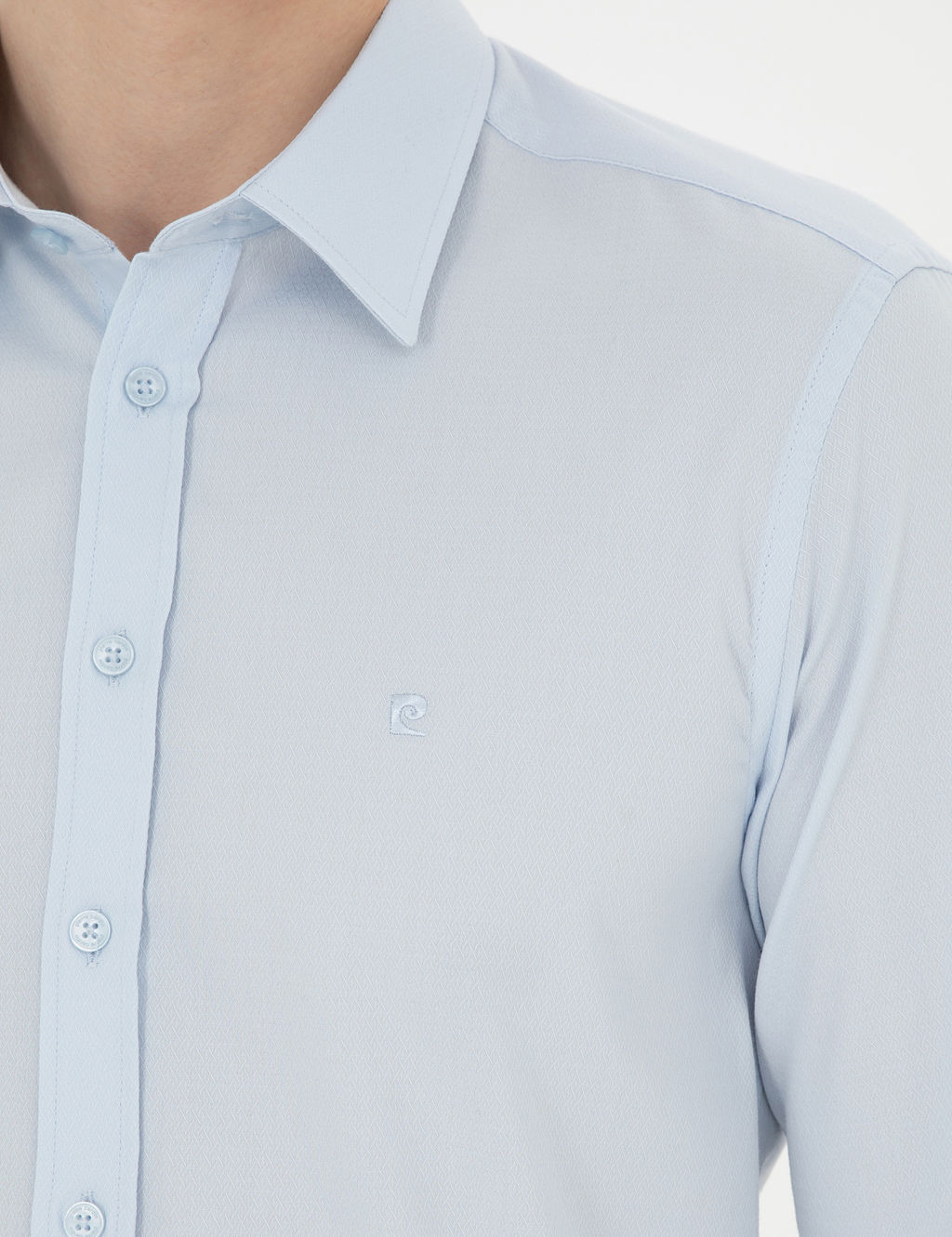 A__k Mavi Slim Fit Uzun Kollu G_mlek