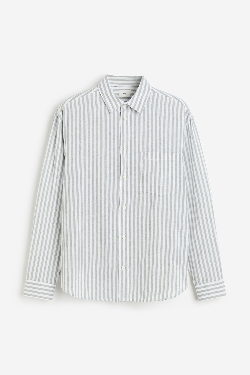 Camisa en mezcla de lino Relaxed Fit - H&m фото 4