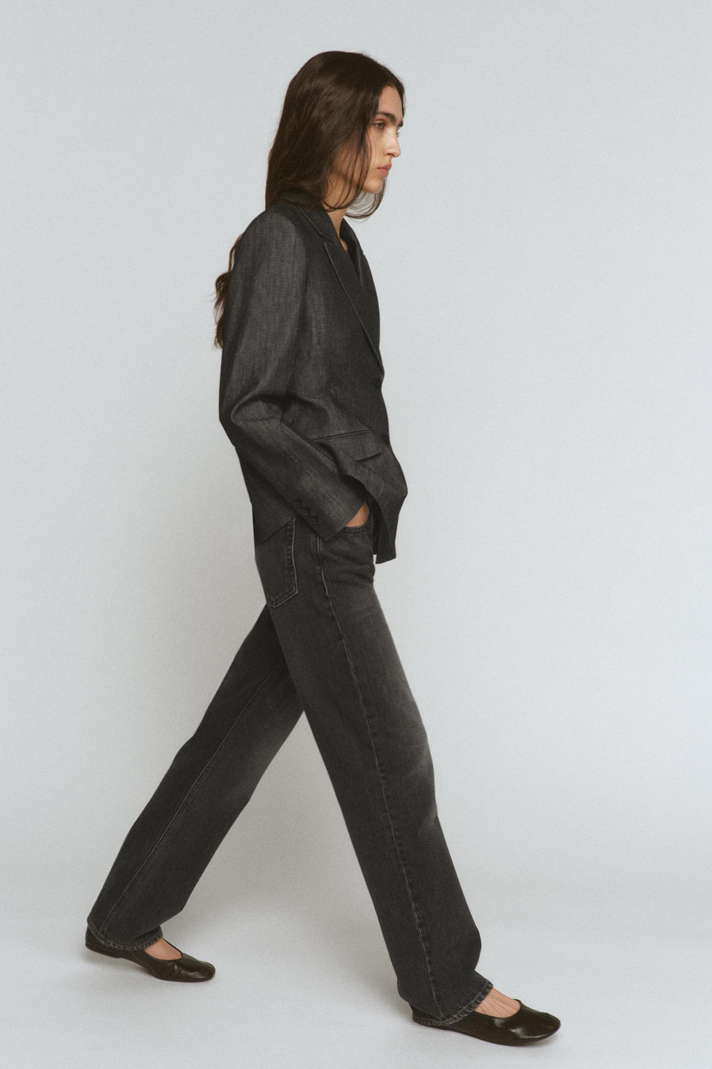 ZW COLLECTION DENIM BLAZER - Zara фото 3