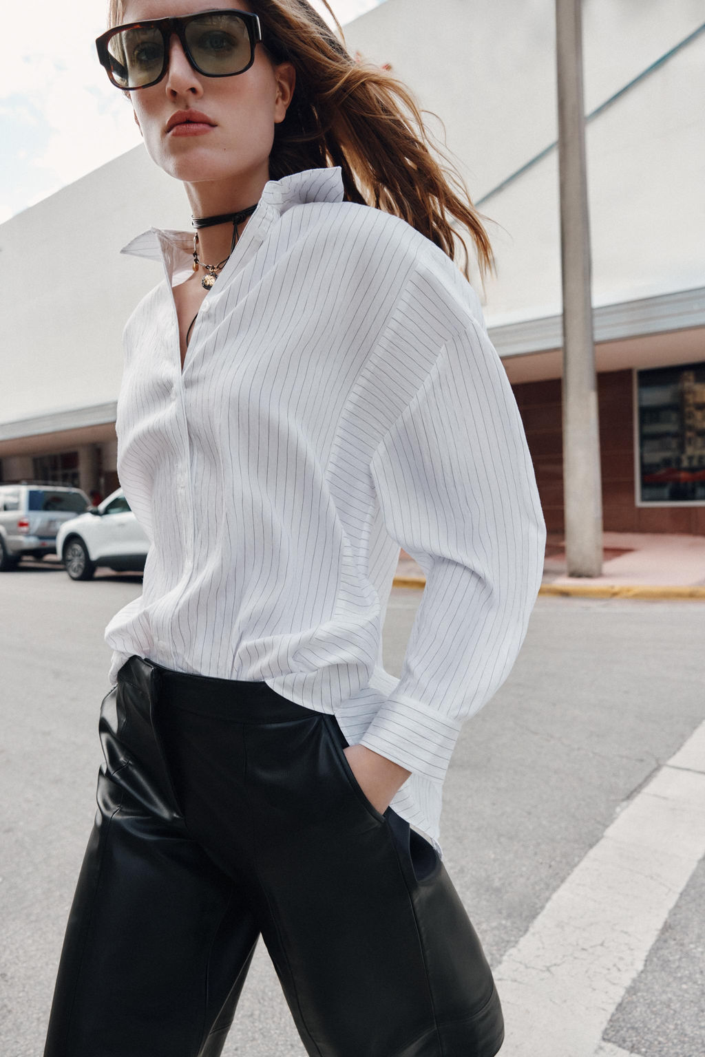 STRIPED OVERSIZE SHIRT - Zara фото 2