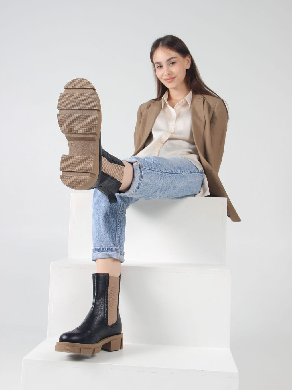 Челси 360.P.21074nut. черный макс какао/Байка