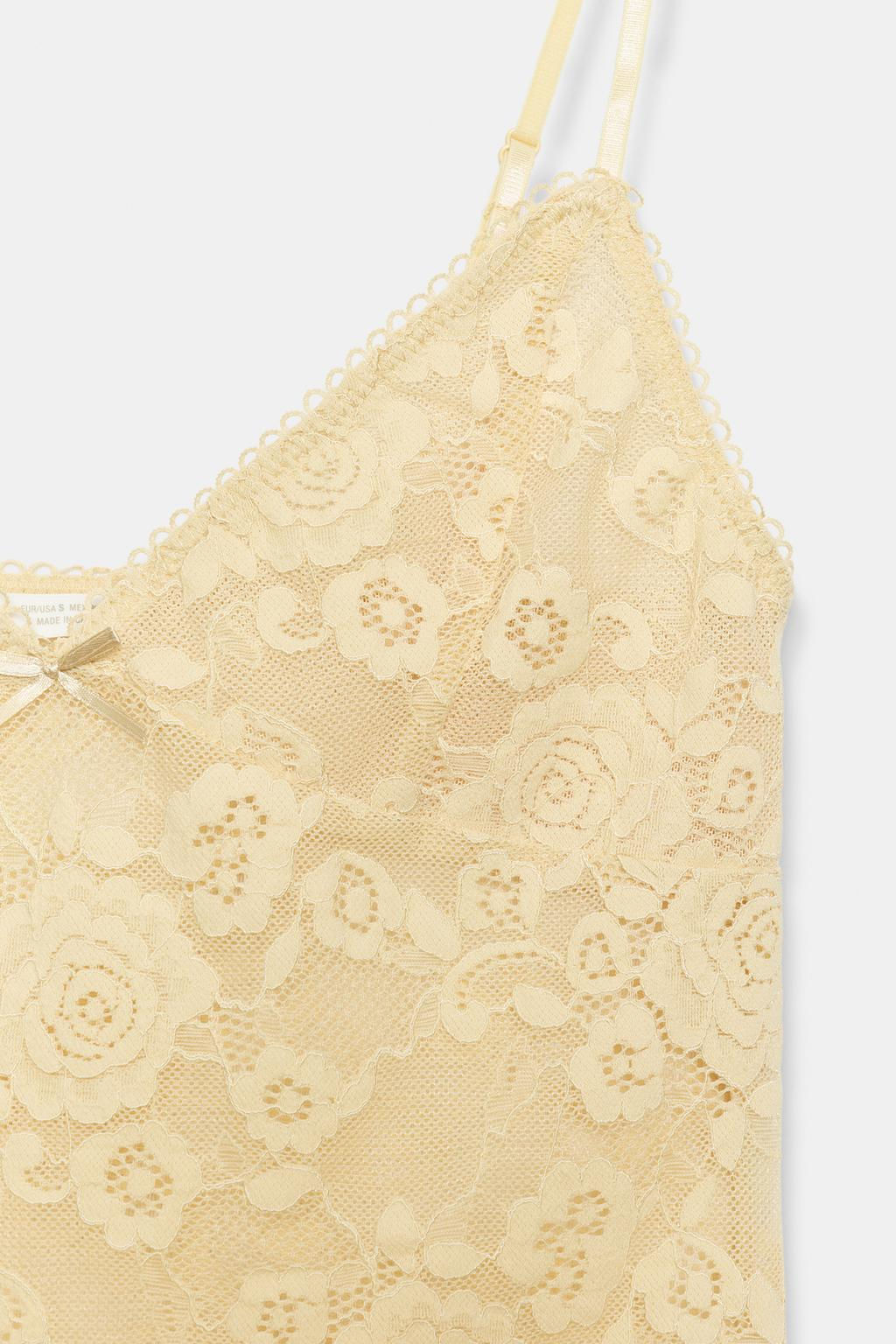 LACE STRAP TOP - Zara фото 7