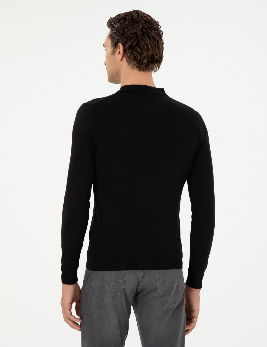 Черный базовый свитер узкого кроя - Cacharel фото 5