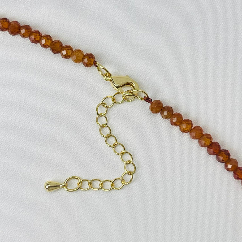 Бусы-чокер из Граната "Спессартин" "градиент" 38 см +