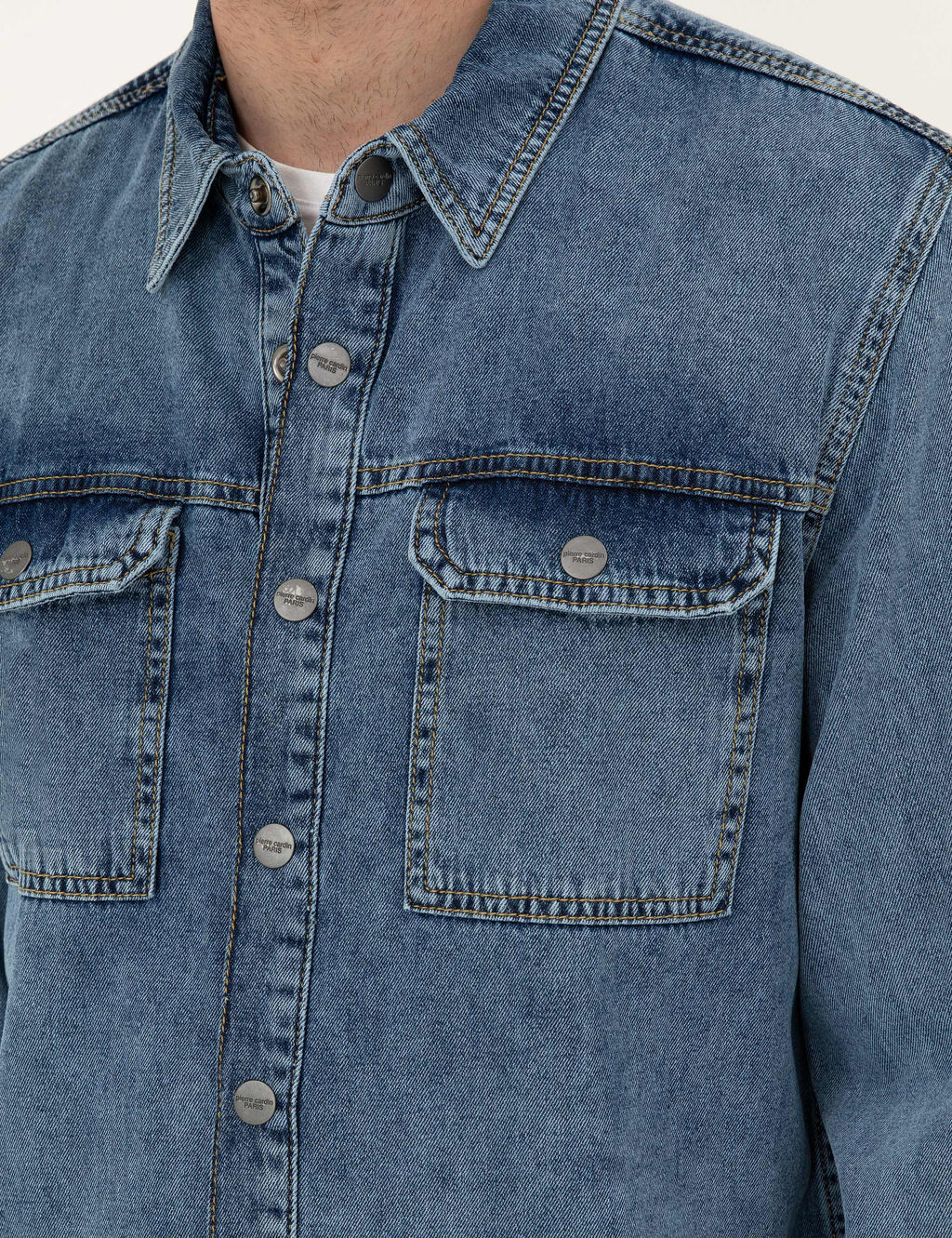 Koyu Mavi Regular Fit Uzun Kollu Jean G_mlek