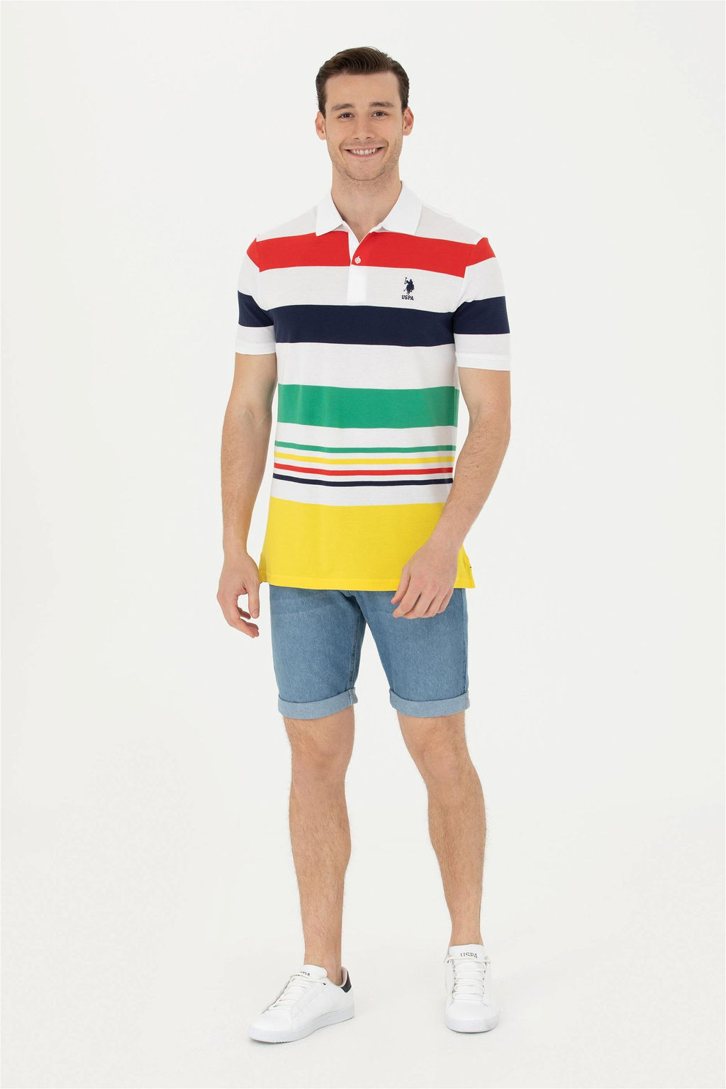 Мужская желтая футболка - U.s. polo assn фото 4