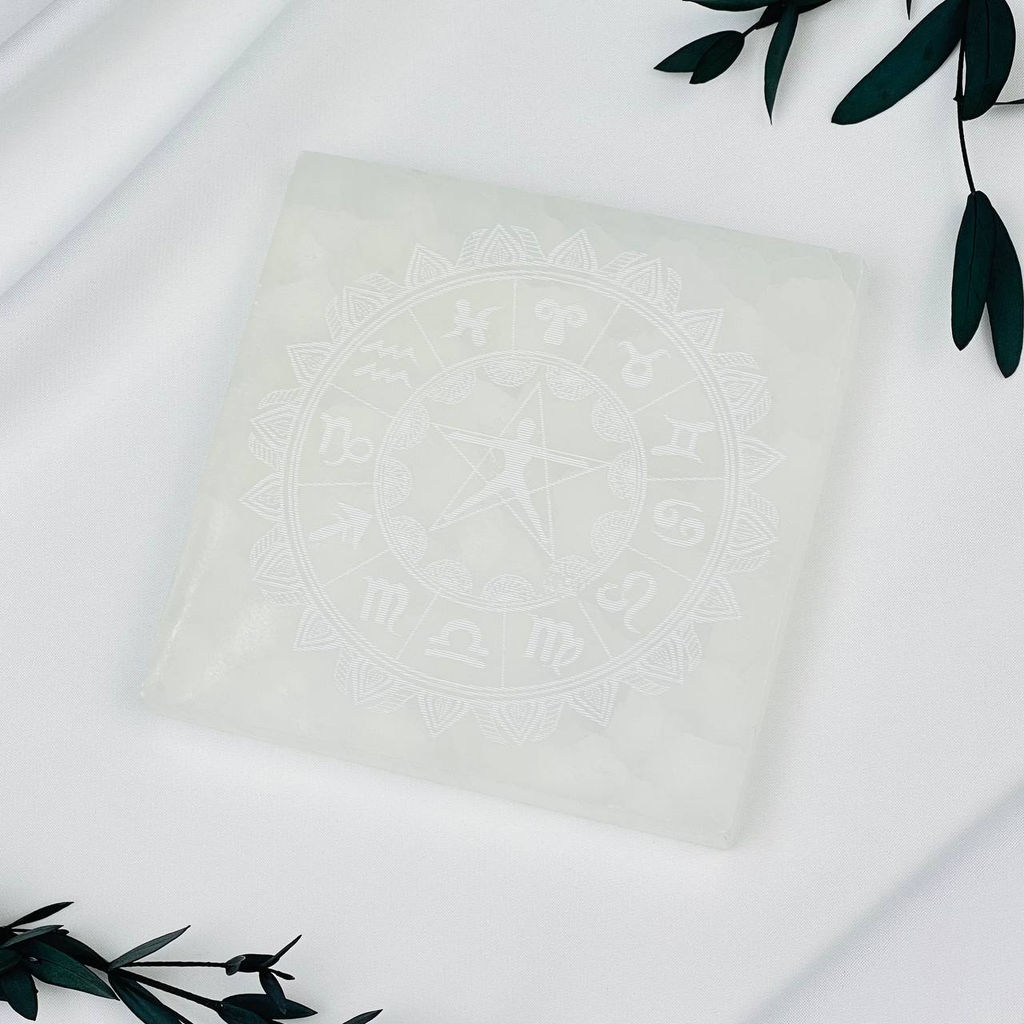 Пластина Селенит "Знаки зодиака"