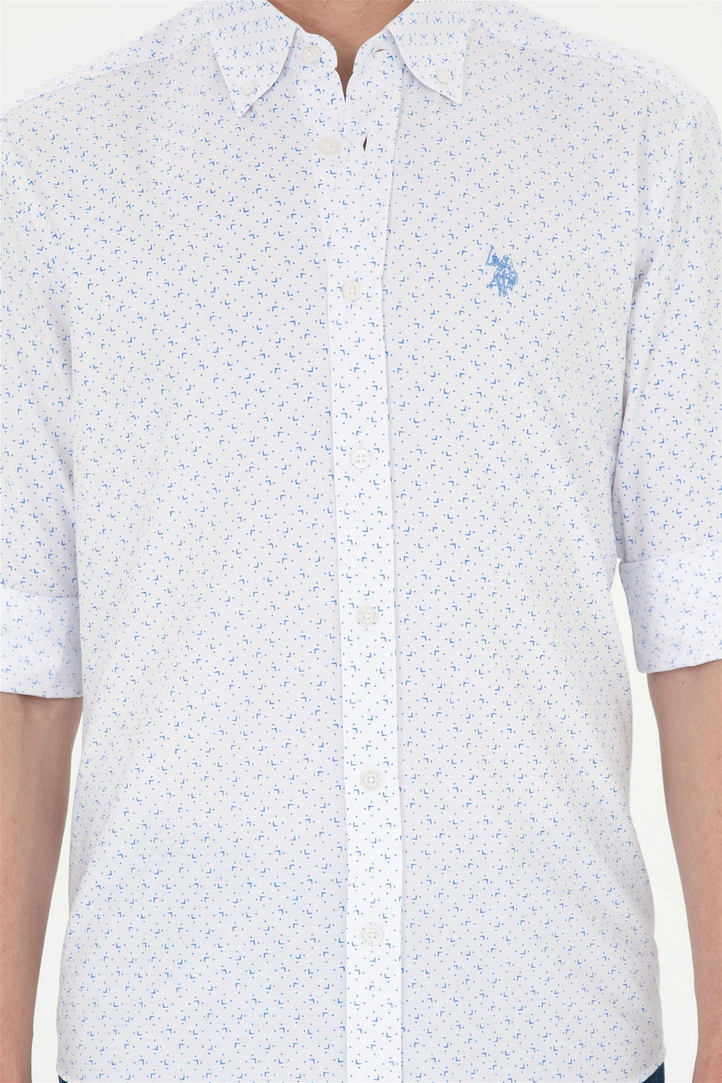 Рубашка мужская U.S. Polo Assn Saks белая  фото 6