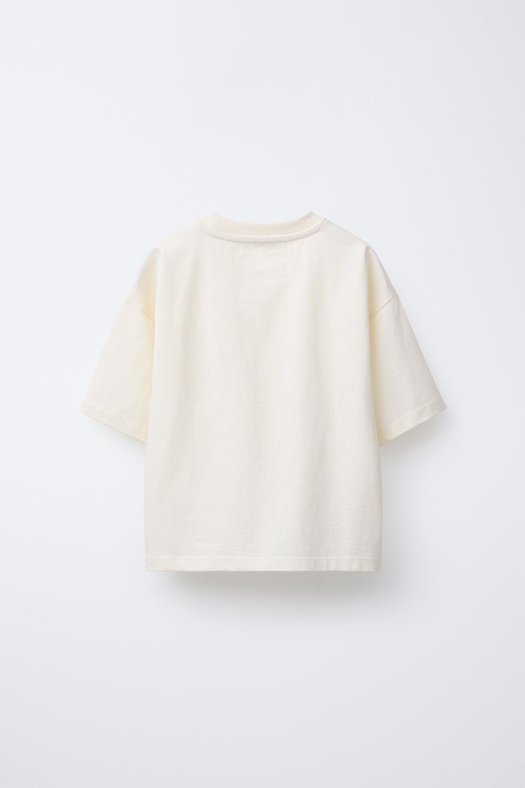 T-SHIRT WITH SLOGAN POCKET - Zara фото 2