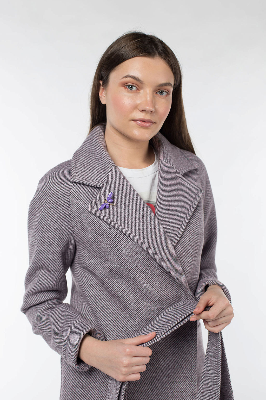 Пальто женское демисезонное Classic Reserve (пояс) - El podio фото 7