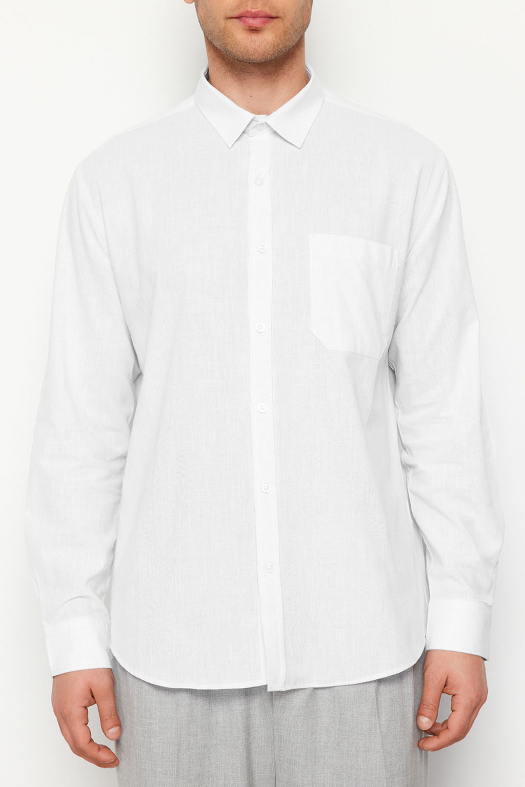 TRENDYOL MAN Lacivert Regular Fit %100 Pamuklu Gomlek TMNSS24GO00063 - Trendyolmilla фото 8