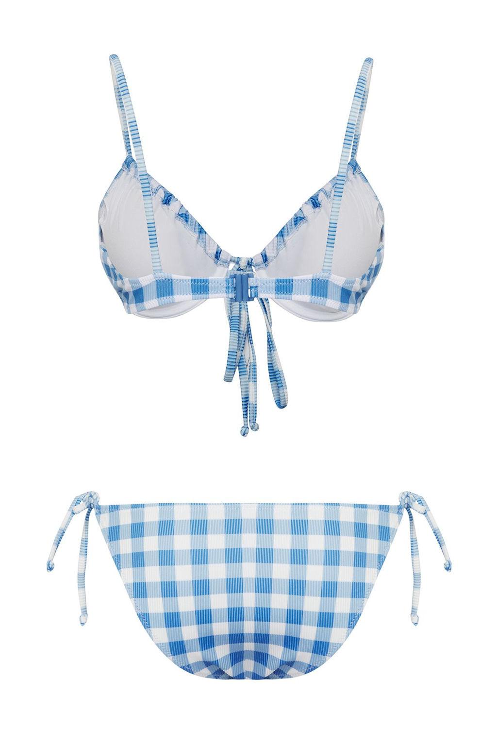 TRENDYOLMILLA Potikare Desenli Balconette Baglamal? Dokulu Regular Pretty Bikini Tak?m? TBESS25BT00093  фото 6