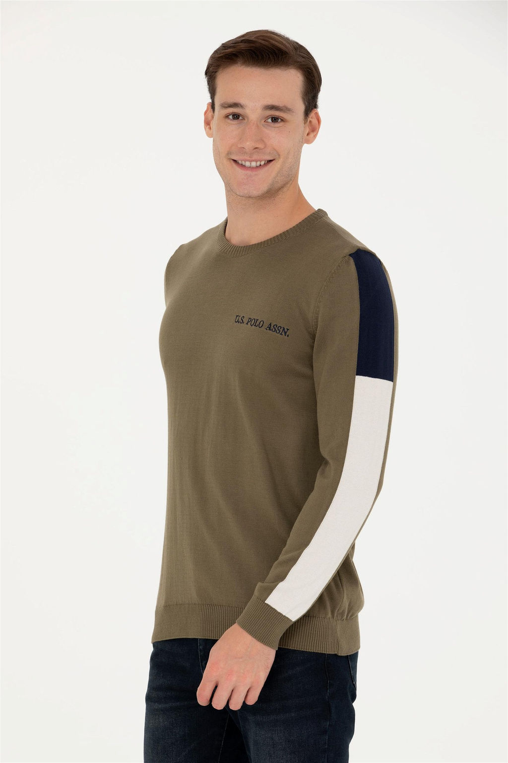 U. S. Polo Assn Мужской свитер цвета хаки - U.s. polo assn фото 3