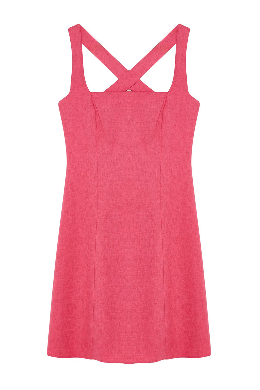 Fusya A-Kesim Kare Yaka Mini Dokuma Elbise TWOSS23EL01549