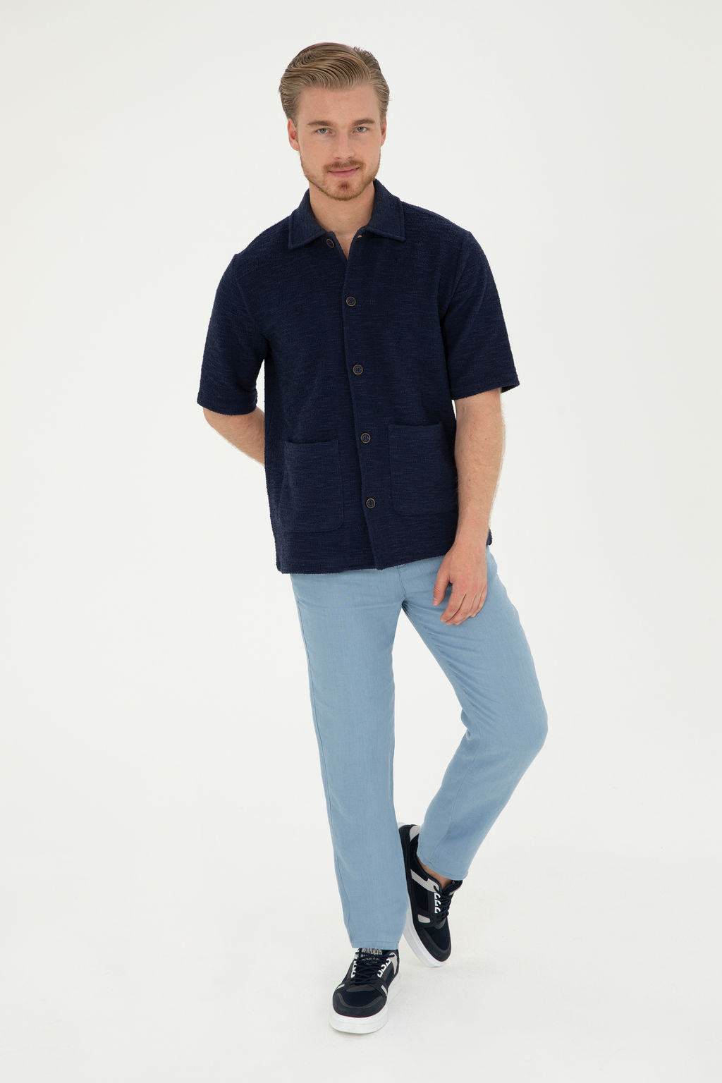 Мужские брюки из парусины цвета индиго - U.s. polo assn фото 9