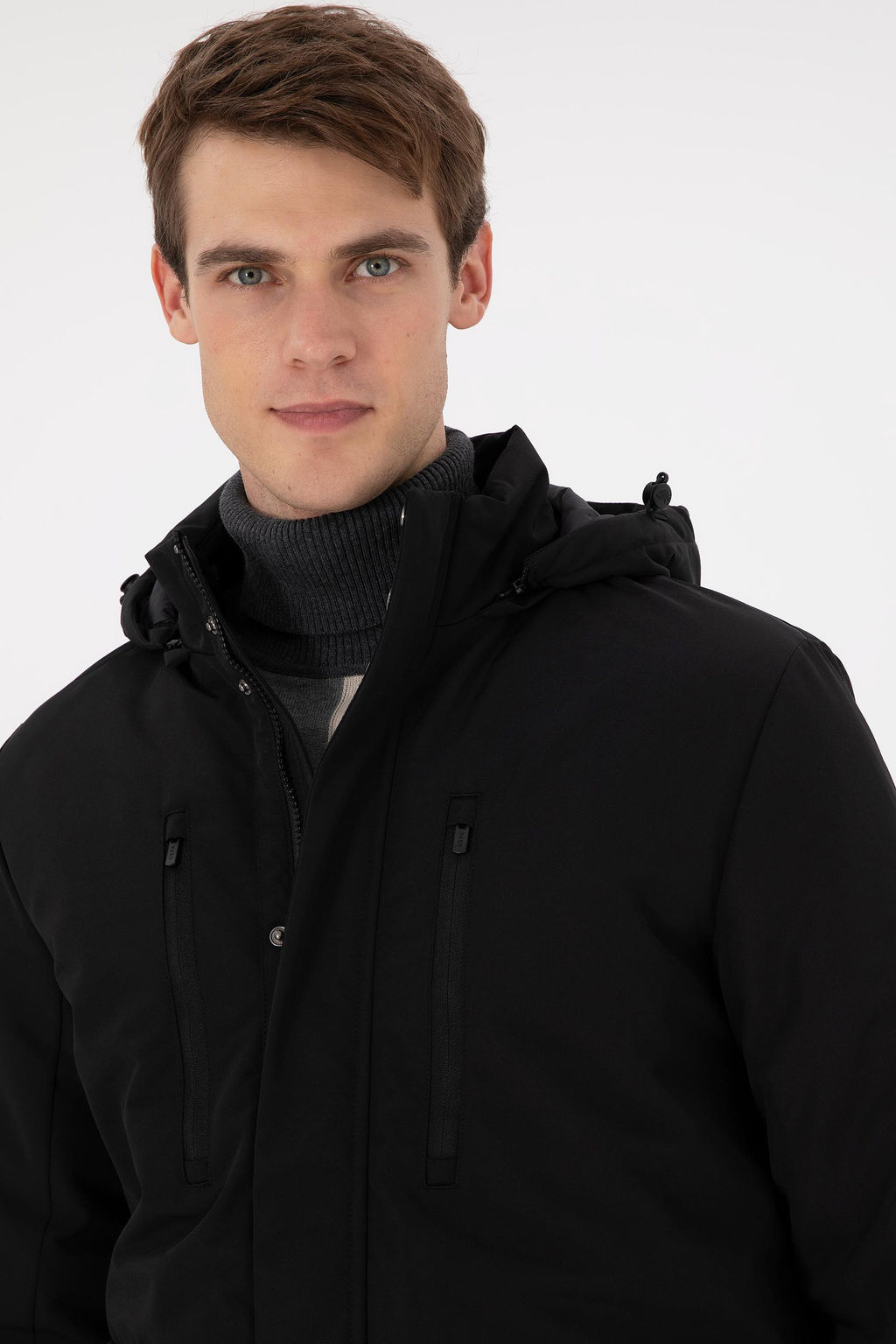 Мужское черное пальто Неожиданная скидка в корзине - U.s. polo assn фото 2