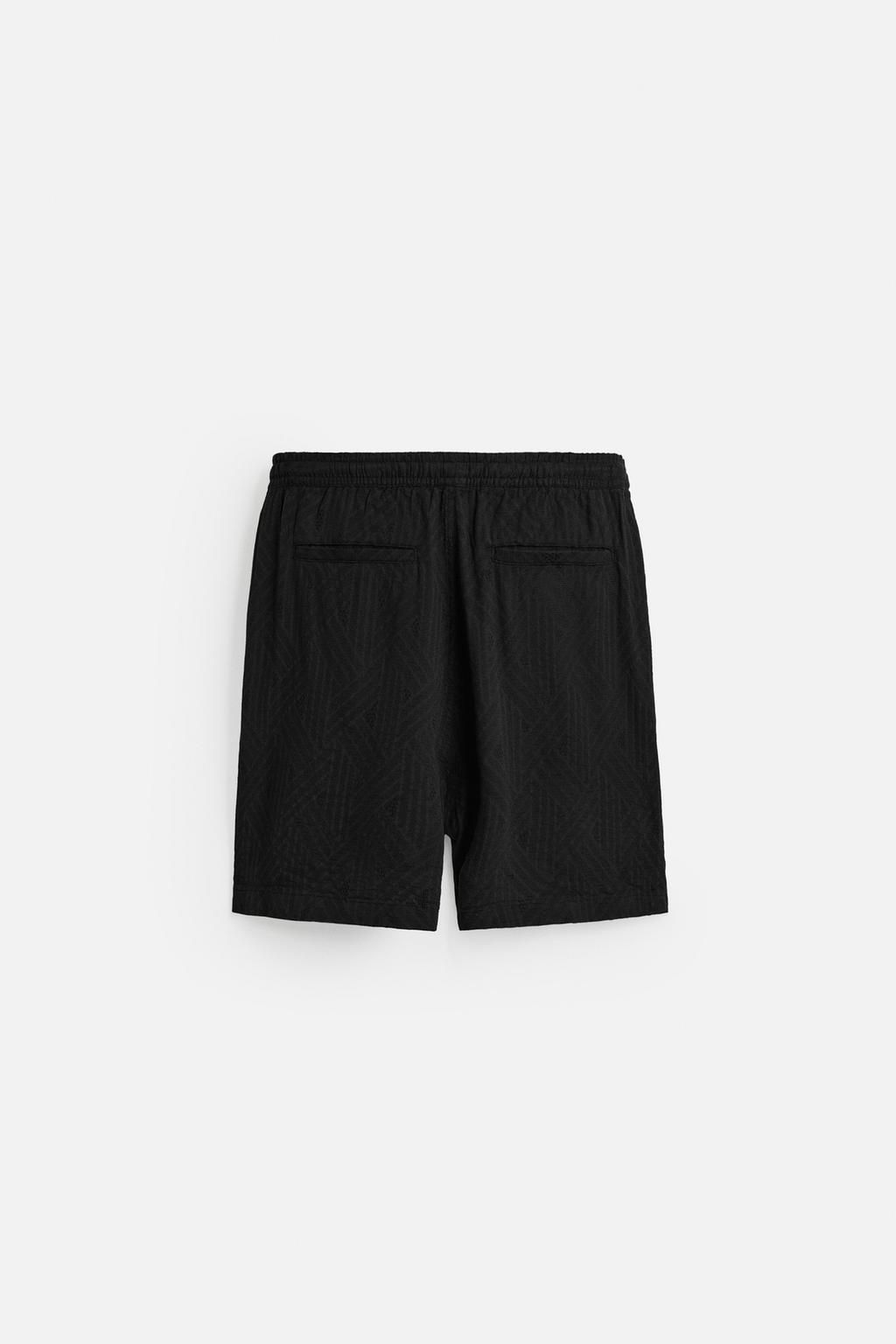 GEOMETRIC JACQUARD BERMUDA SHORTS - Zara фото 18