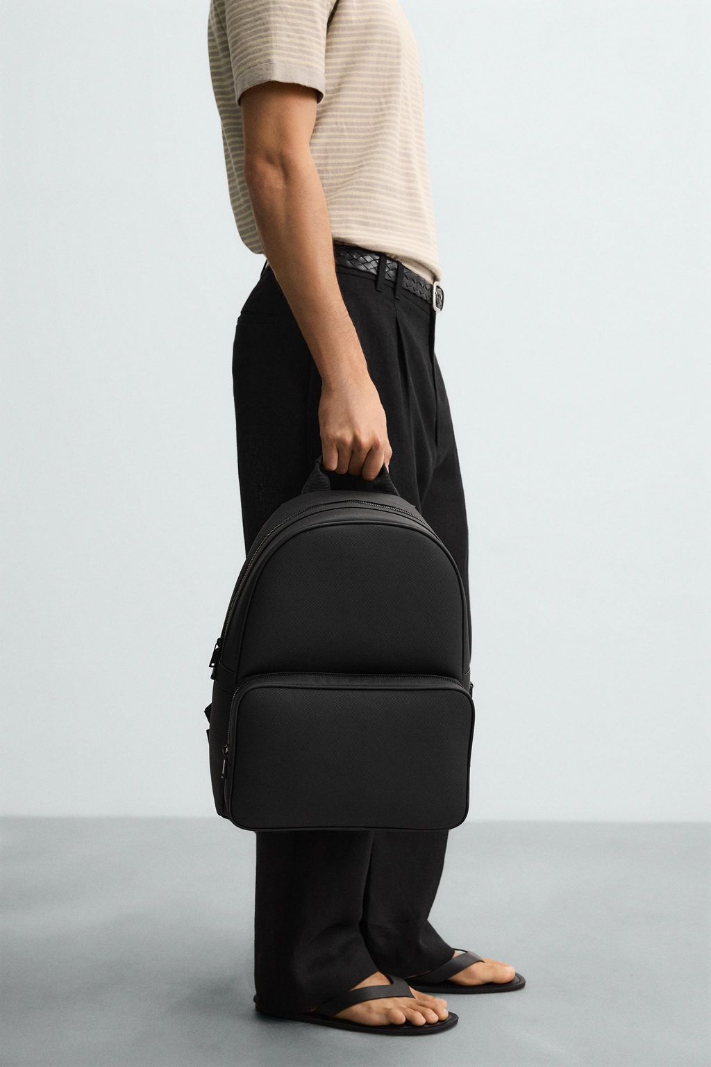 RUBBERISED TEXTURE BACKPACK - Zara фото 8