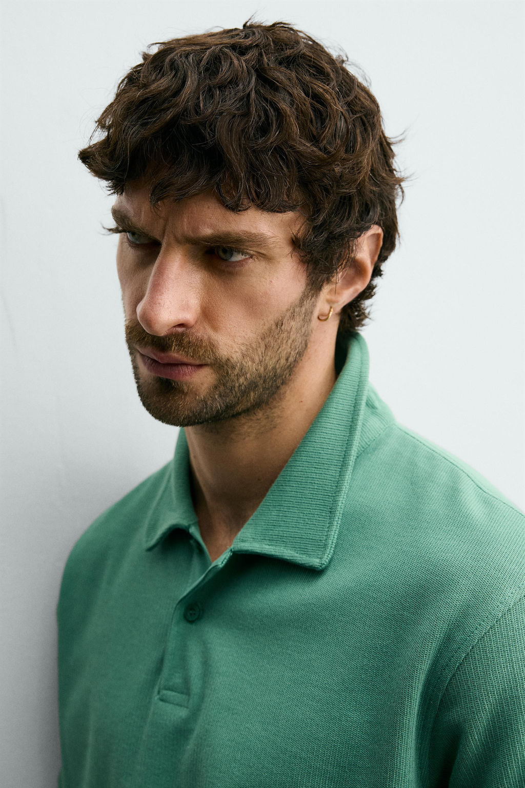 POLO REGULAR FIT ESTRUCTURA / Verde fuerte - Zara фото 6