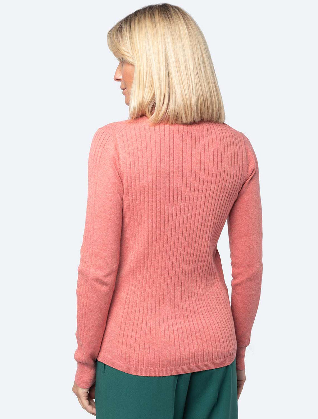 VILATTE / Свитер их хлопка с нейлоном с декоративными элементами вязки фото 3